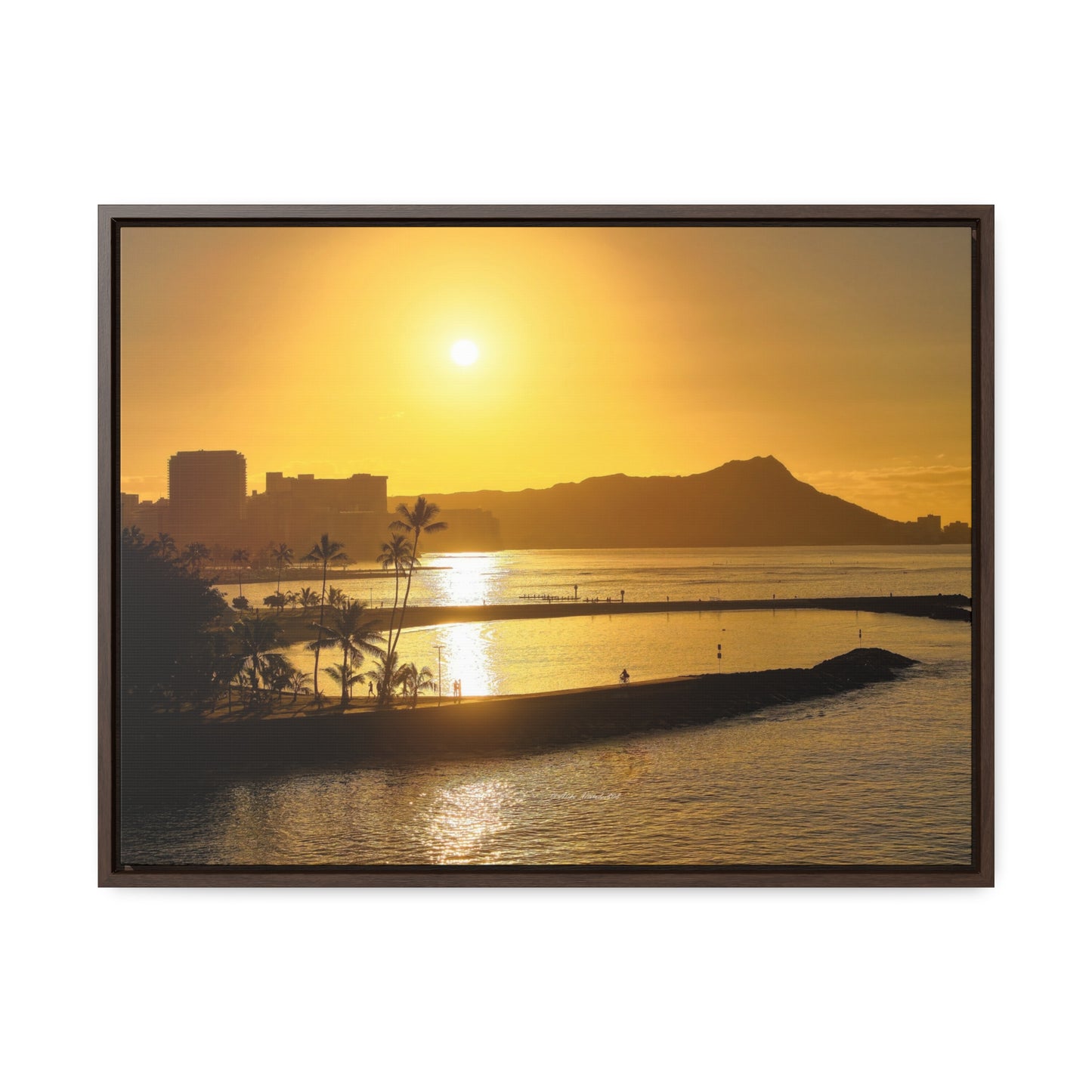 Morning Sunrise over Diamond Head Oahu Canvas