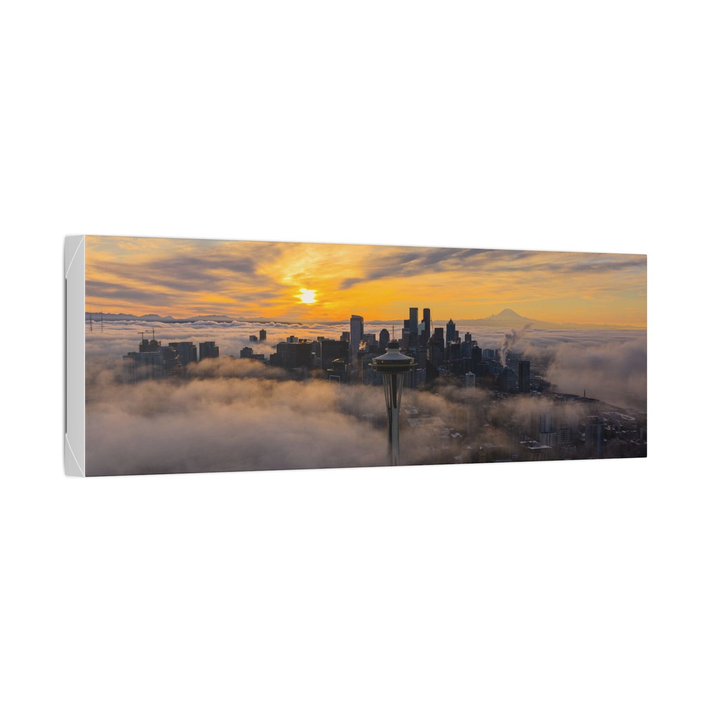 Seattle Skyline Above the Morning Fog