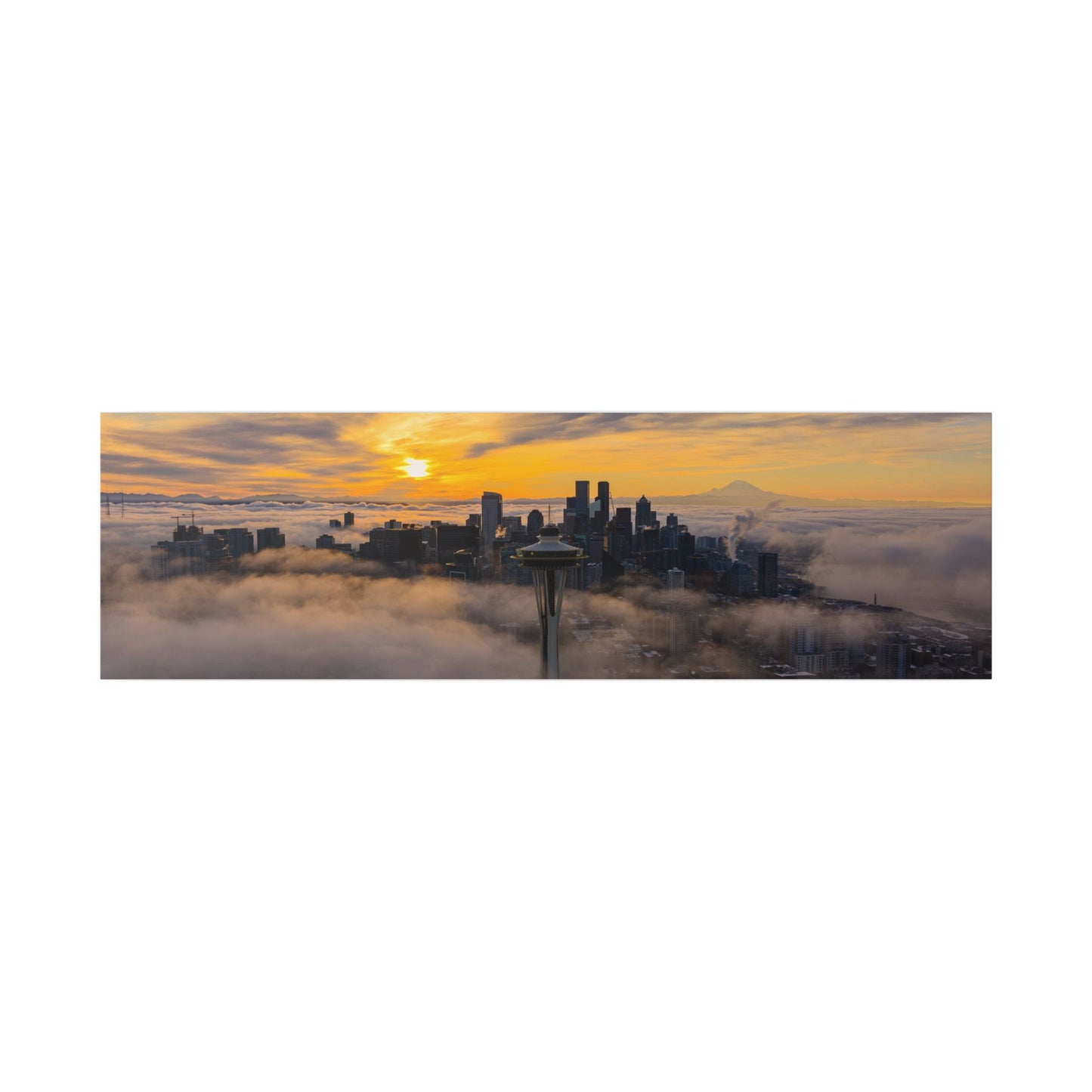 Seattle Skyline Above the Morning Fog