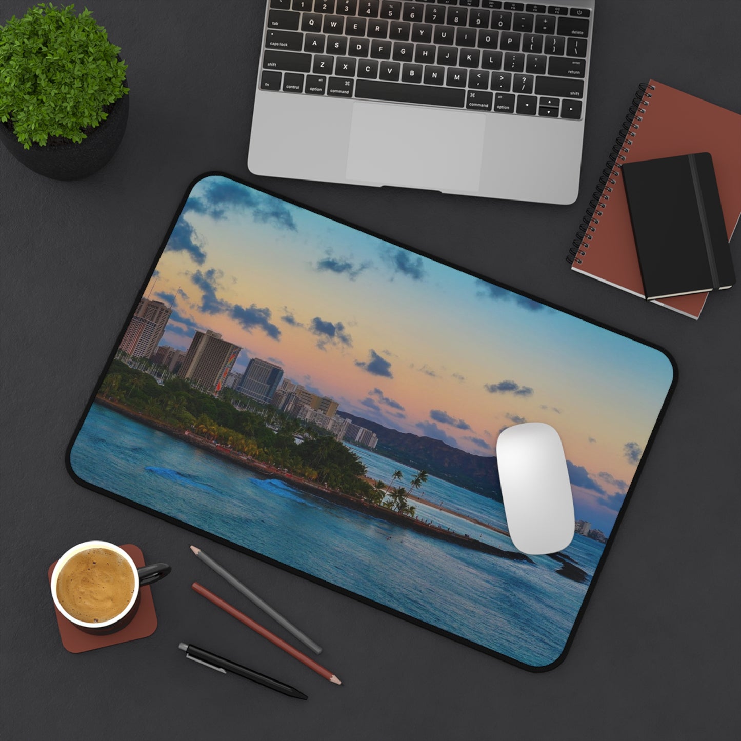 Sunset Diamond Head Desk Mat