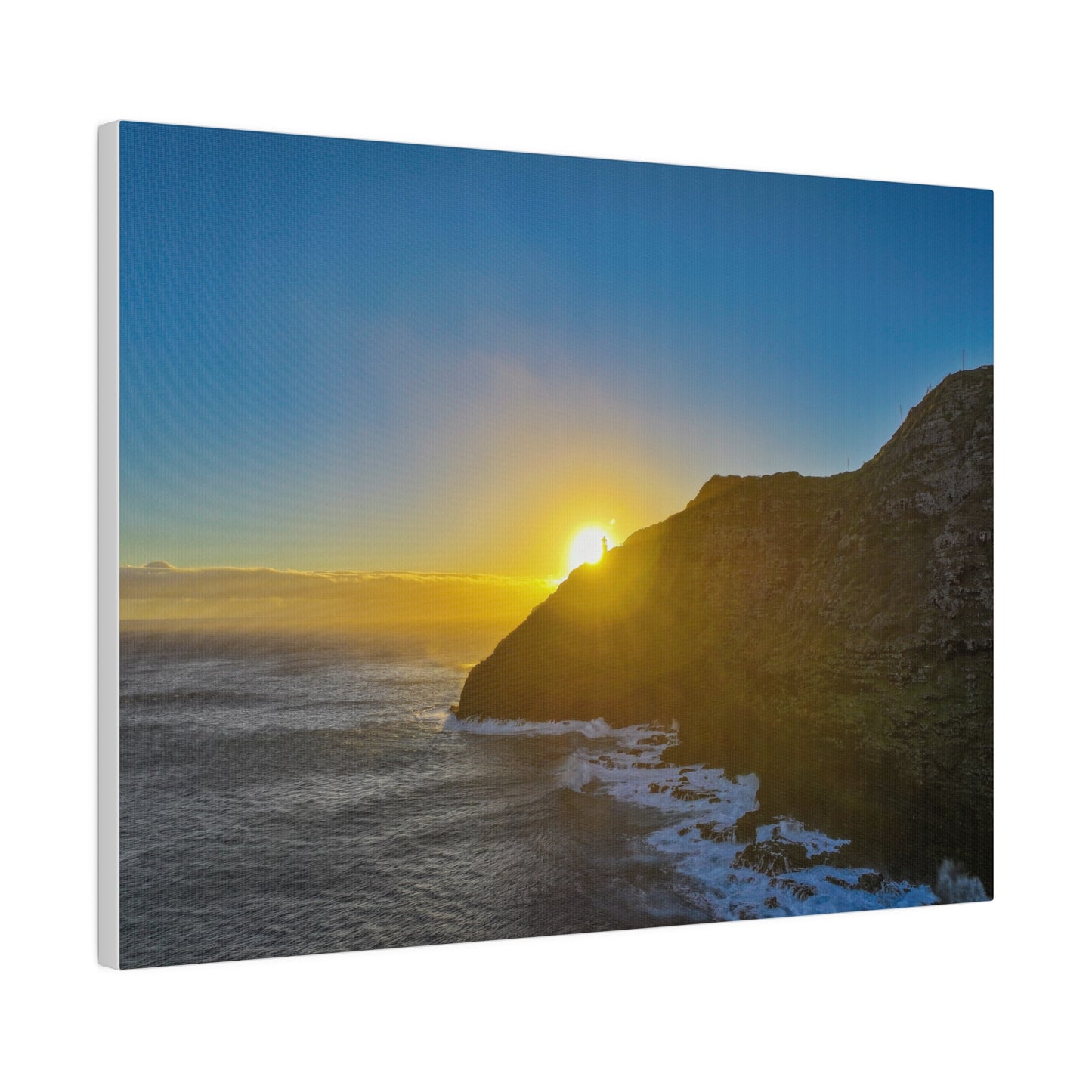 Sunrise Peaking Over Lighthouse
