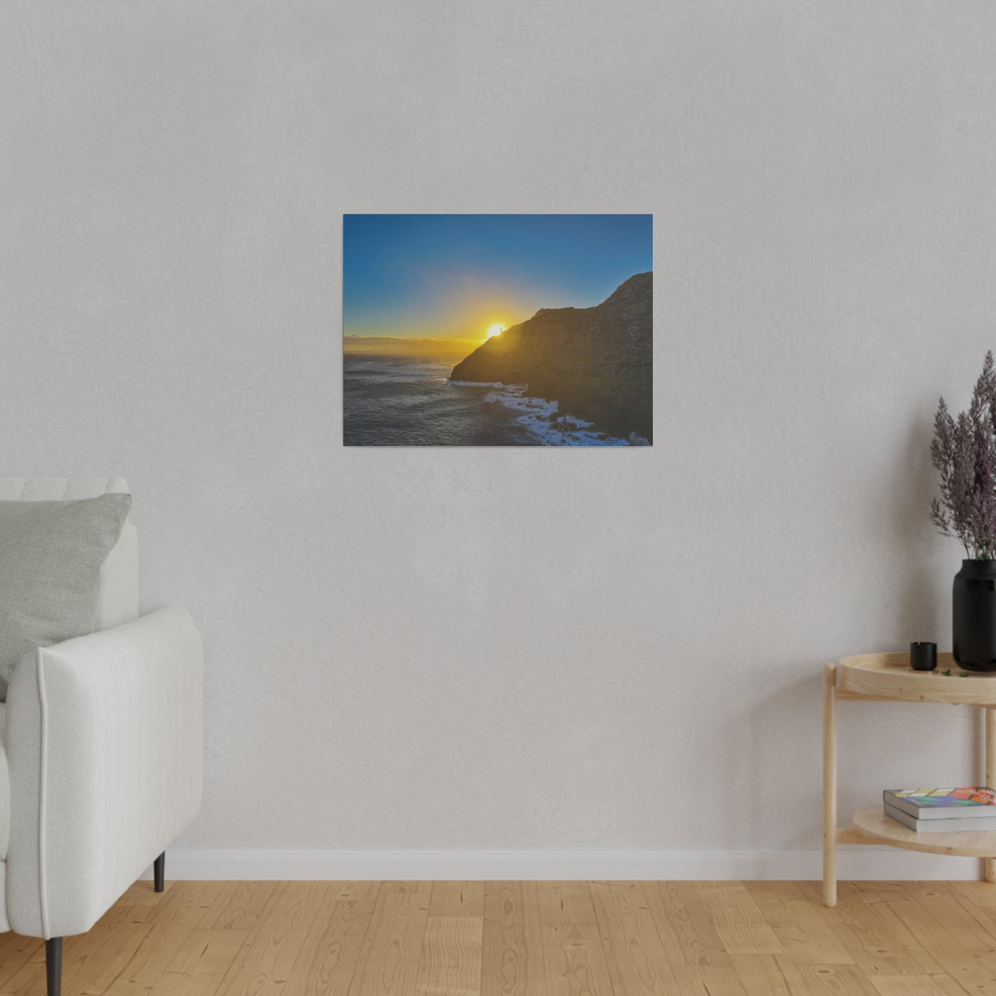 Sunrise Peaking Over Lighthouse