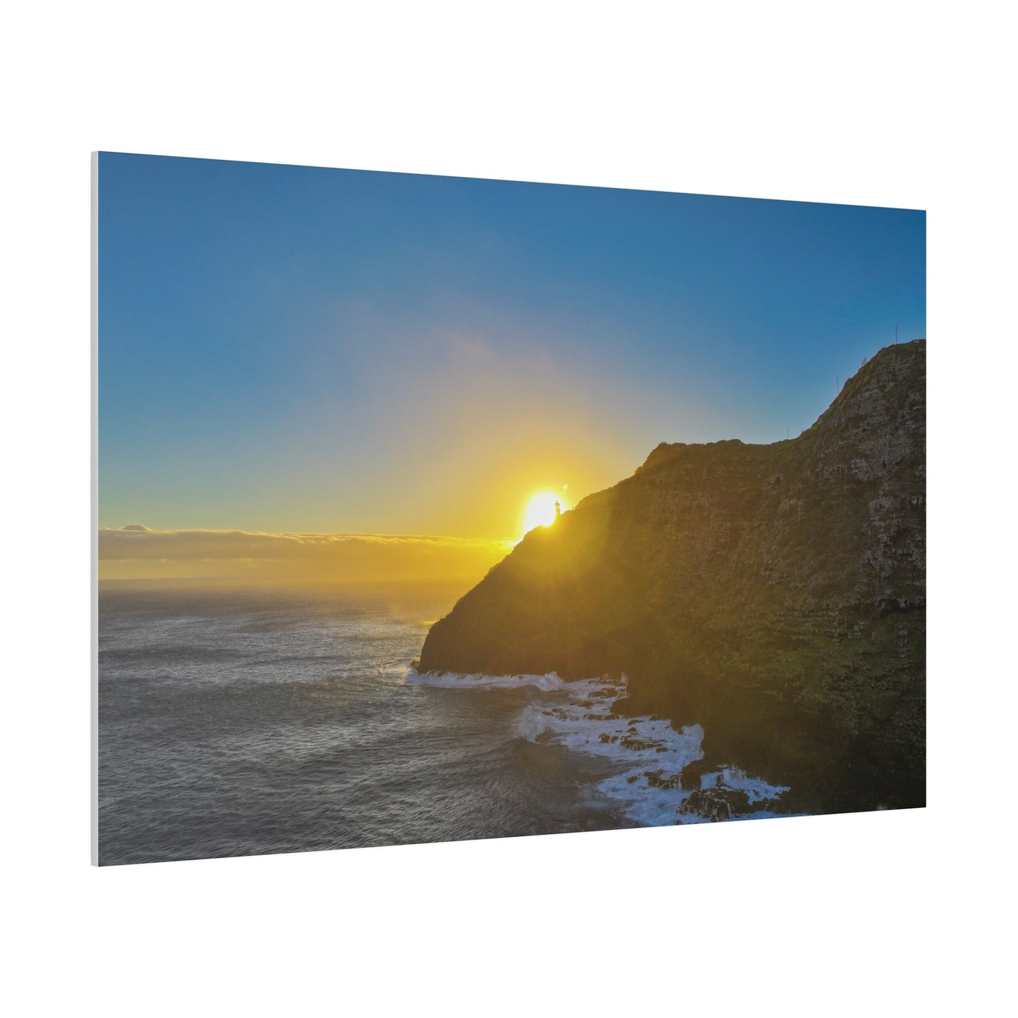 Sunrise Peaking Over Lighthouse