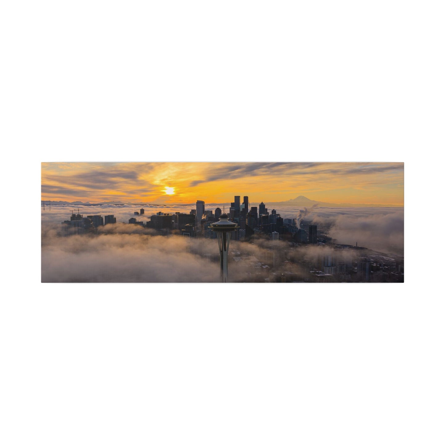 Seattle Skyline Above the Morning Fog
