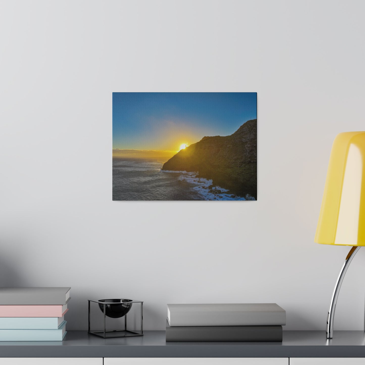Sunrise Peaking Over Lighthouse