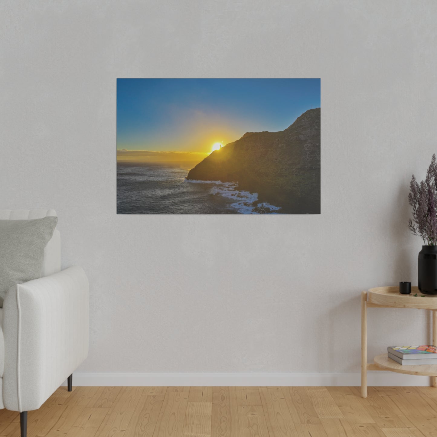 Sunrise Peaking Over Lighthouse
