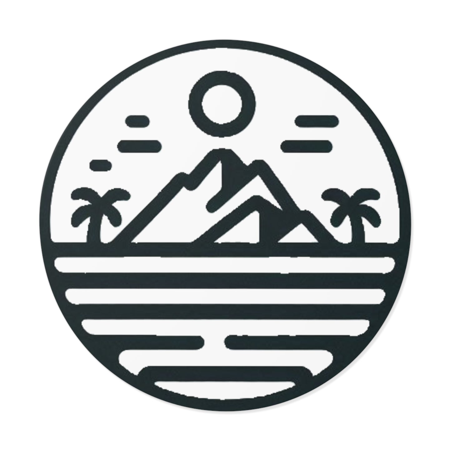 Pacific Islander Round Vinyl Stickers