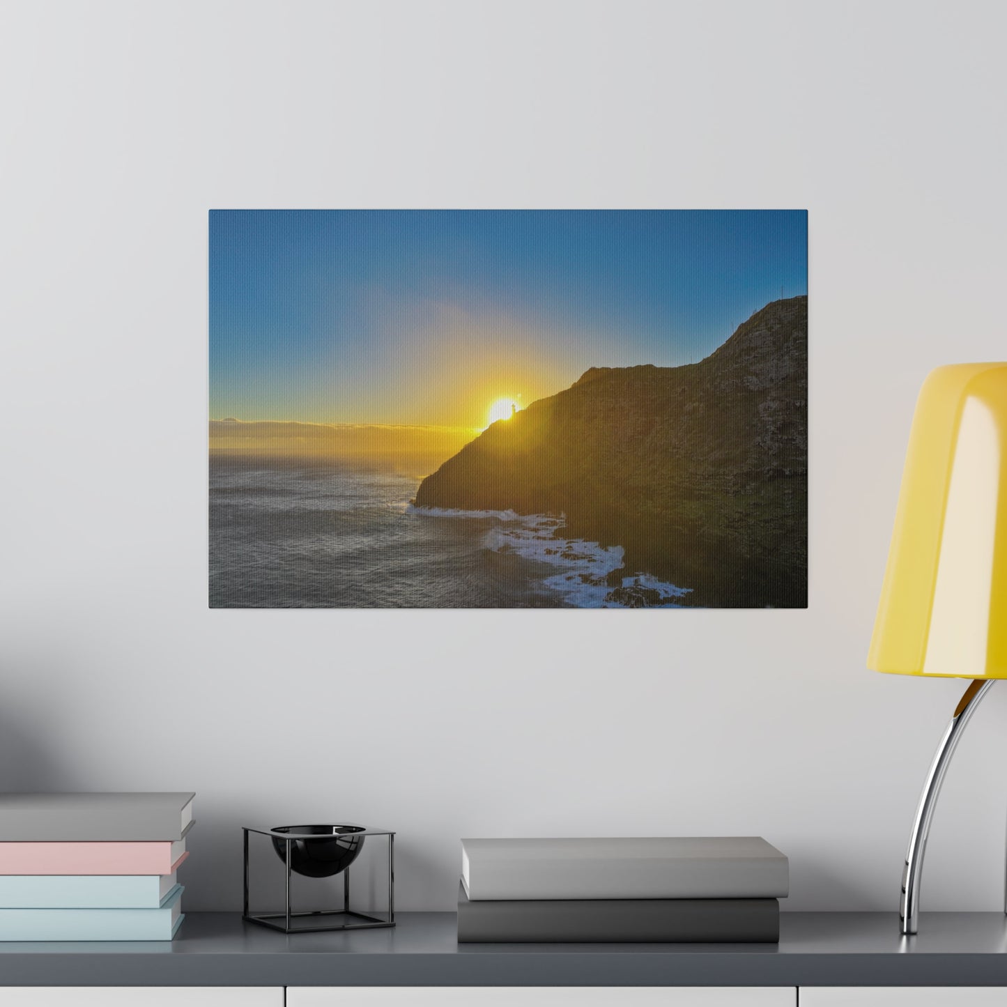 Sunrise Peaking Over Lighthouse