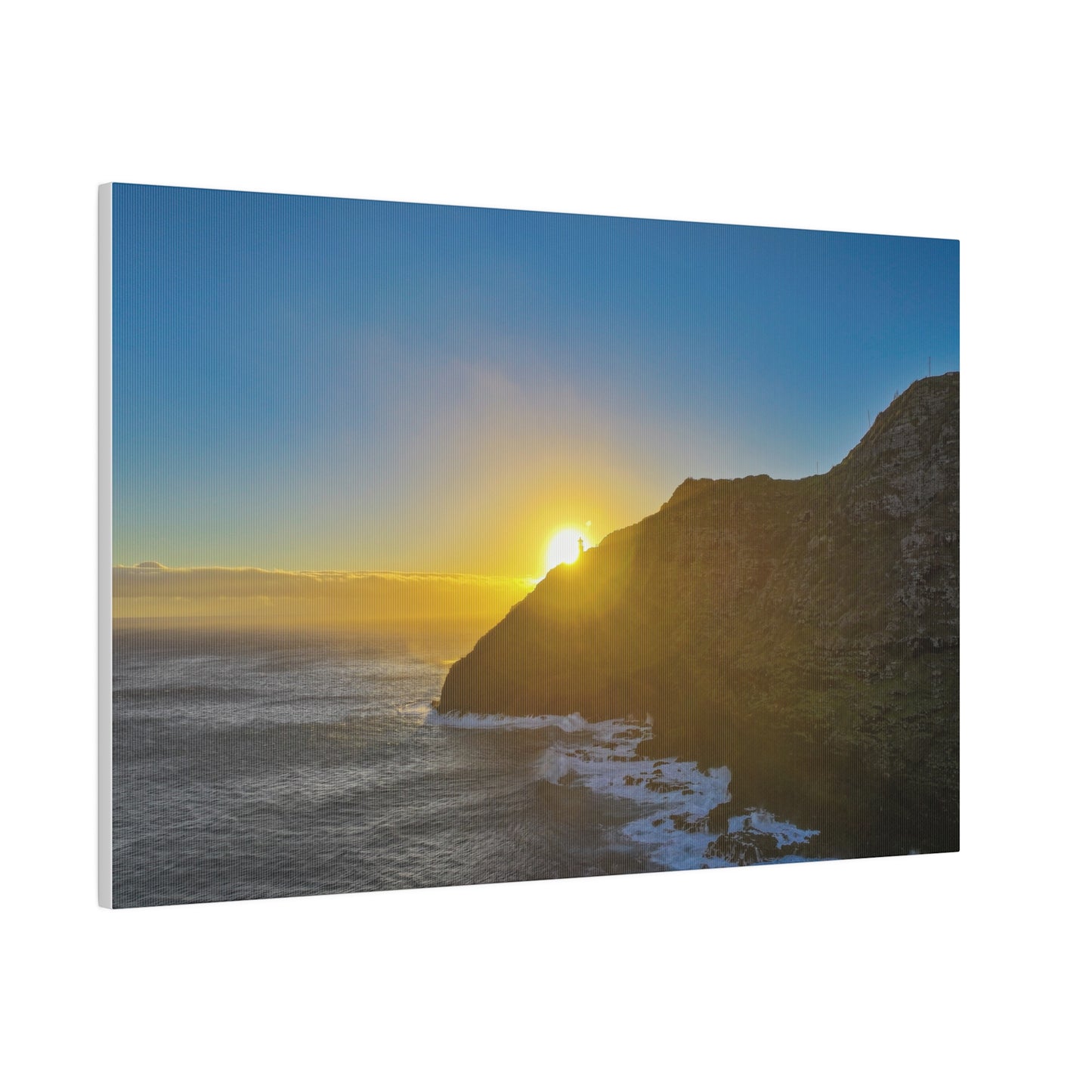 Sunrise Peaking Over Lighthouse
