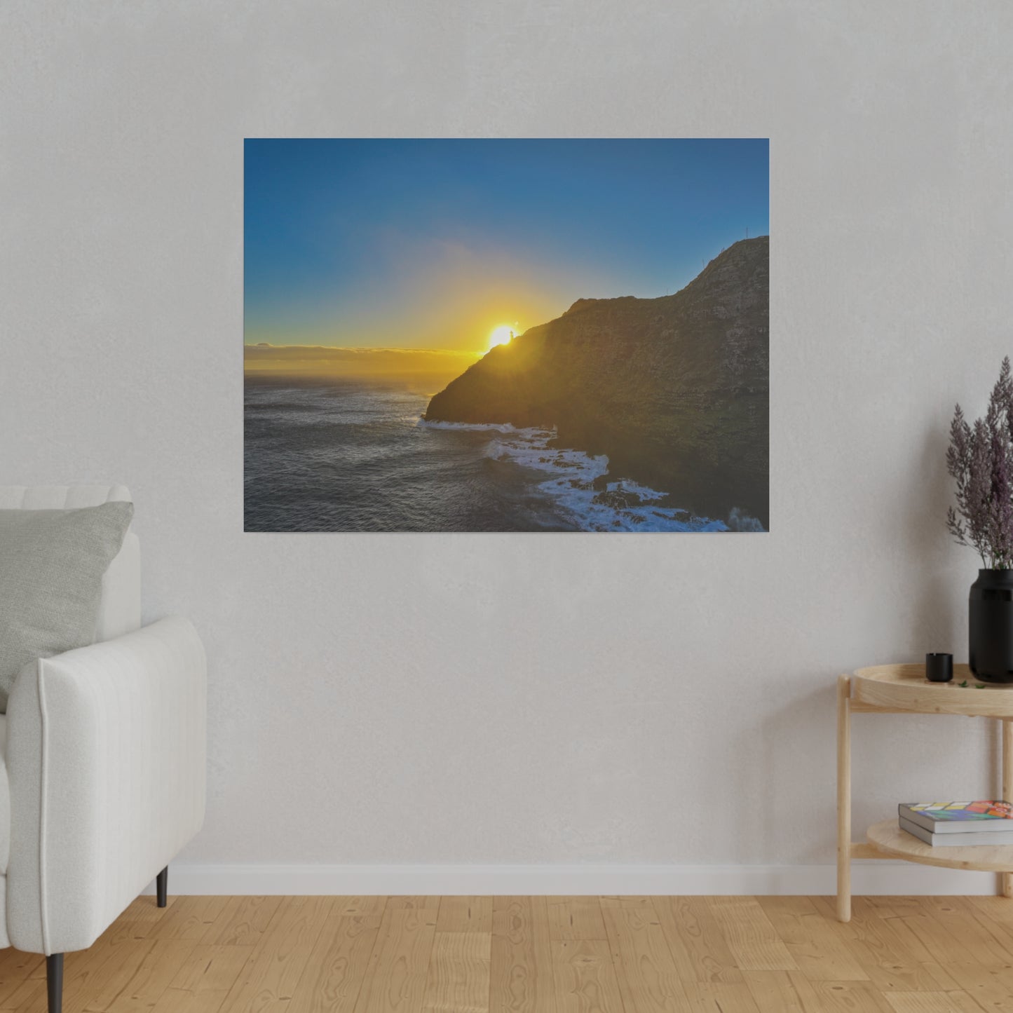 Sunrise Peaking Over Lighthouse