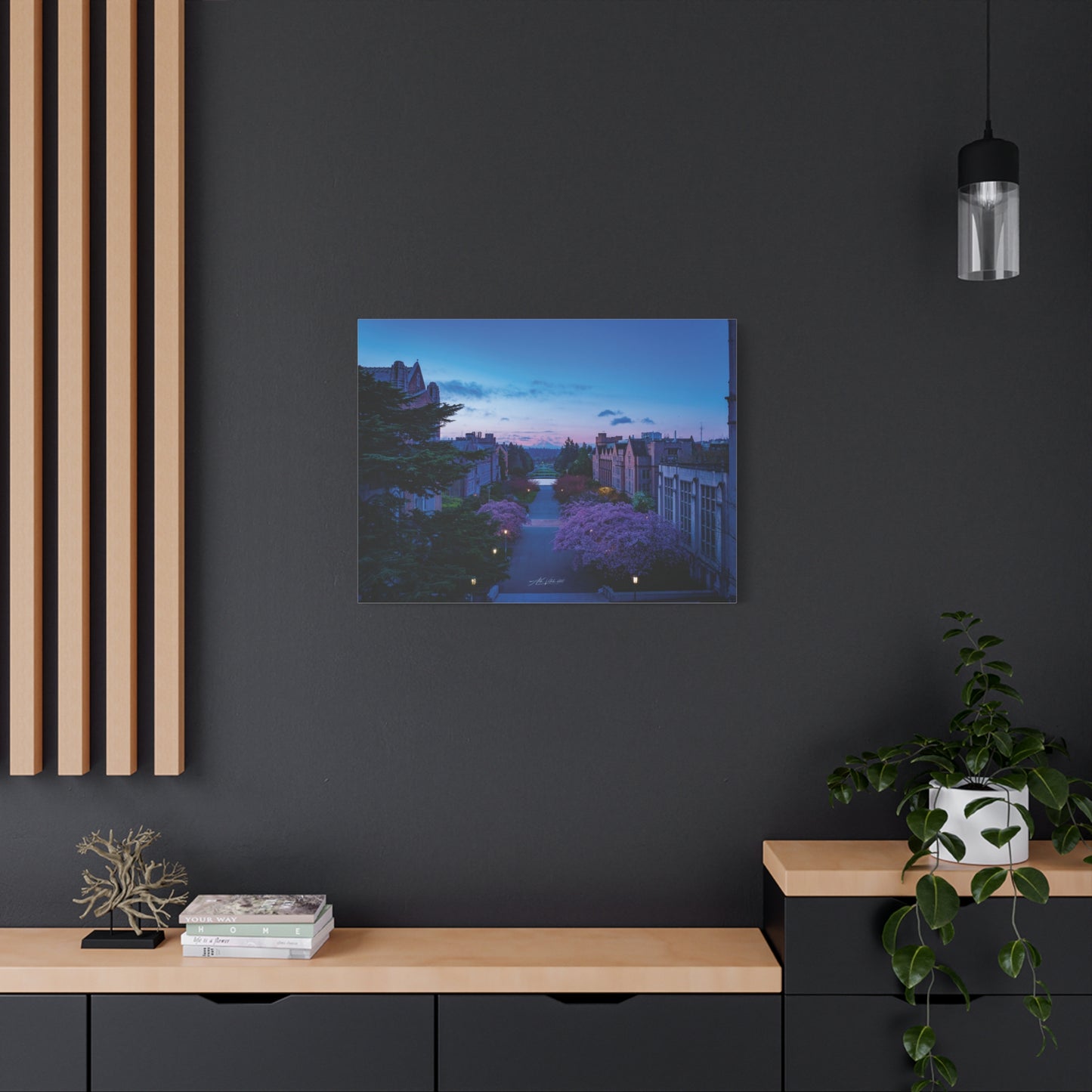 Cherry Blossom Dreams: Seattle's Mt. Rainier Canvas Wall Art