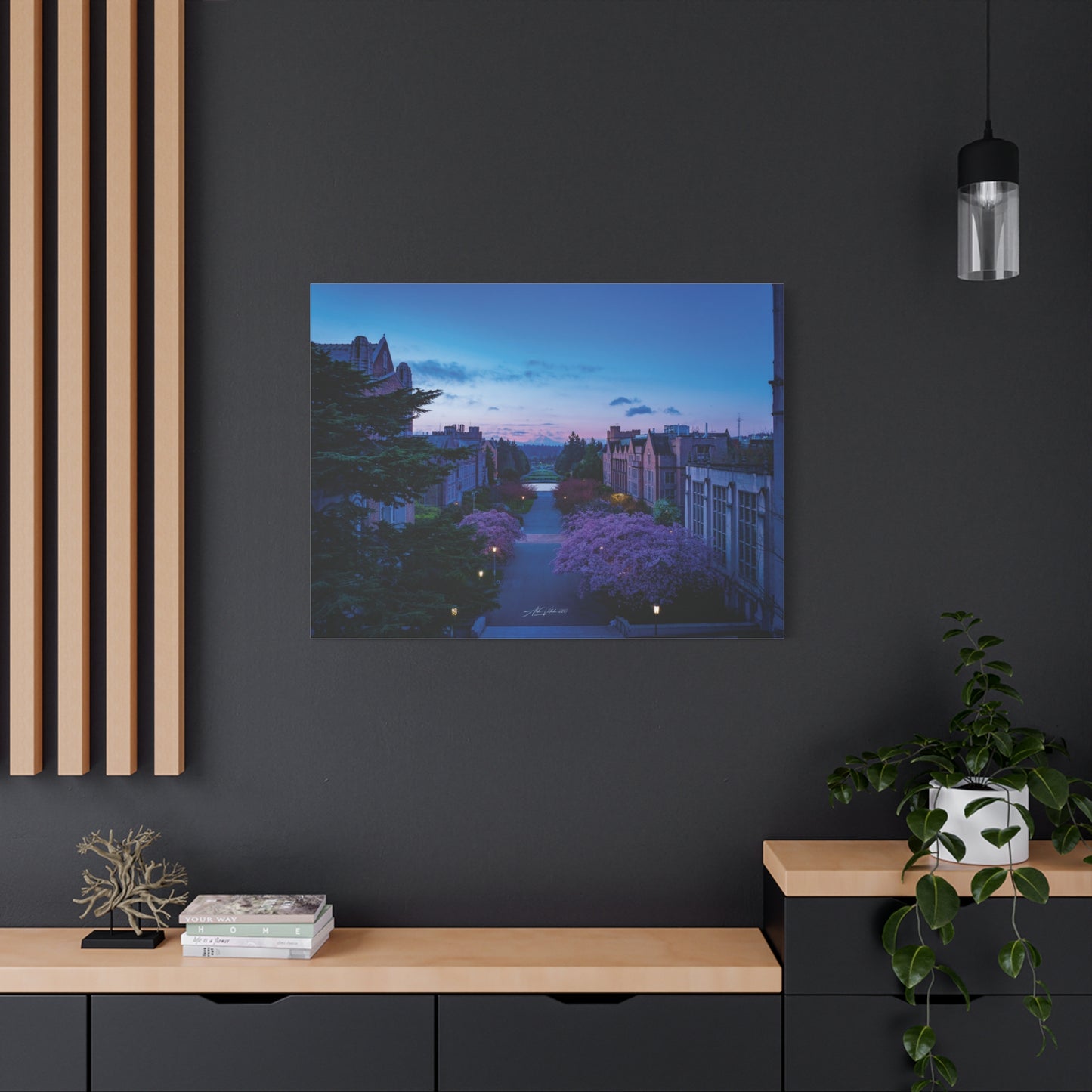 Cherry Blossom Dreams: Seattle's Mt. Rainier Canvas Wall Art