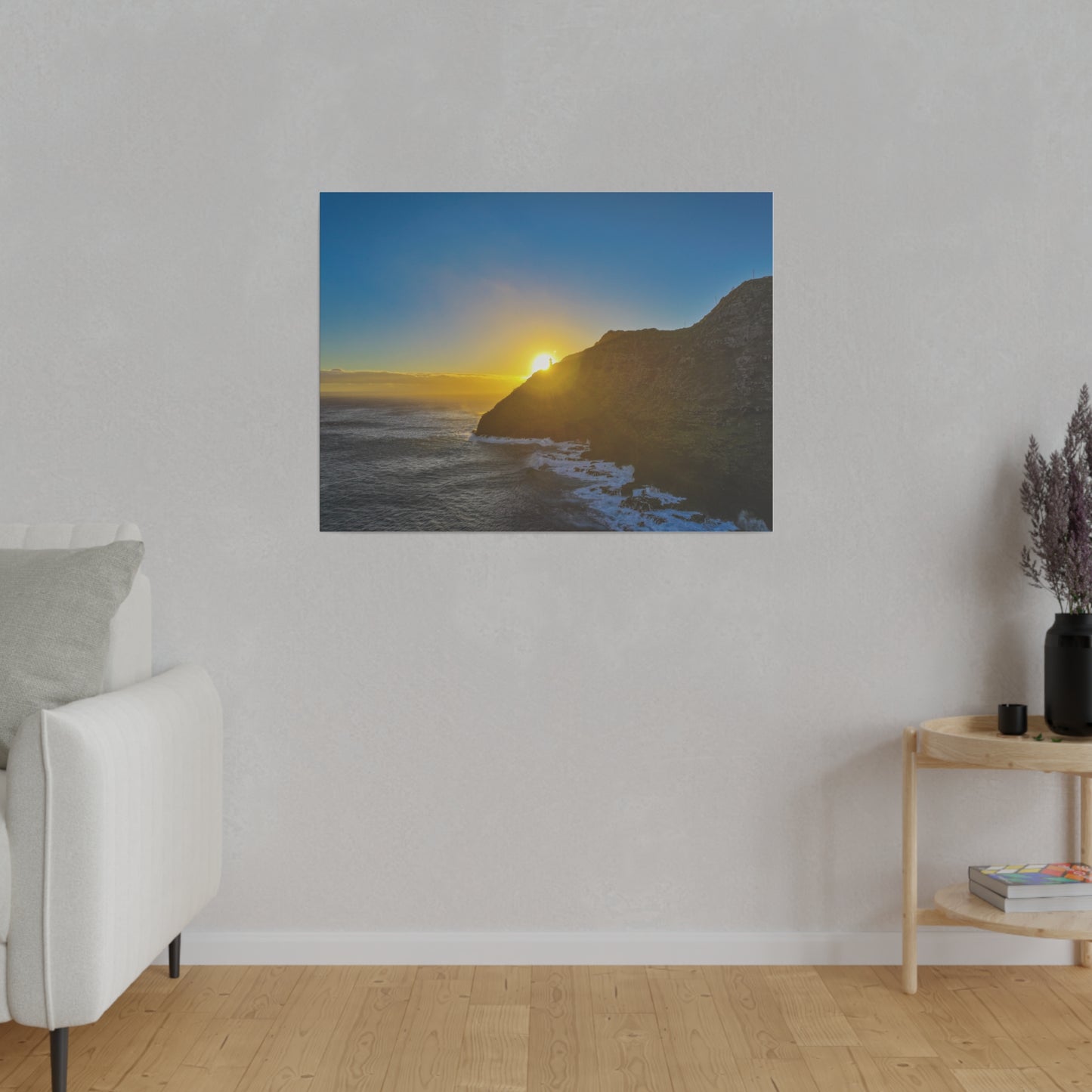 Sunrise Peaking Over Lighthouse