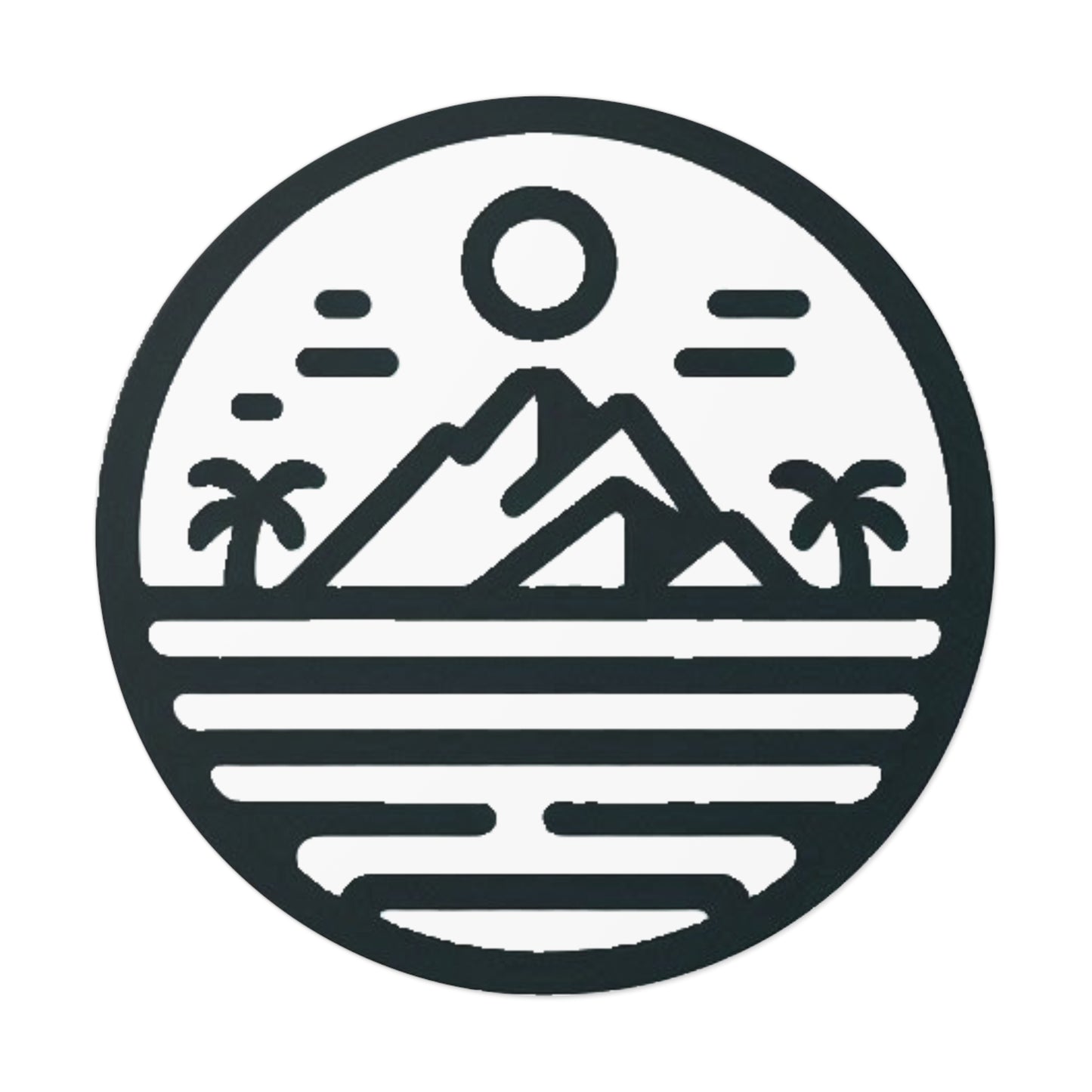 Pacific Islander Round Vinyl Stickers