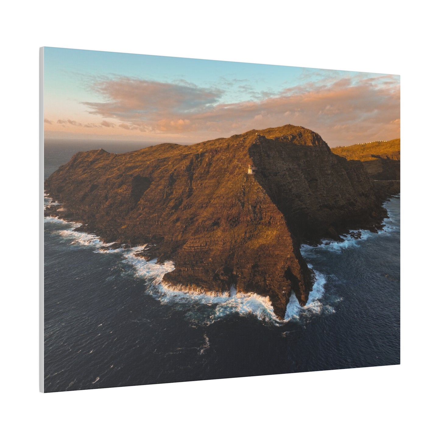 Oahu's Makapu'u Lighthouse Golden Hour Sunrise shot by Drone