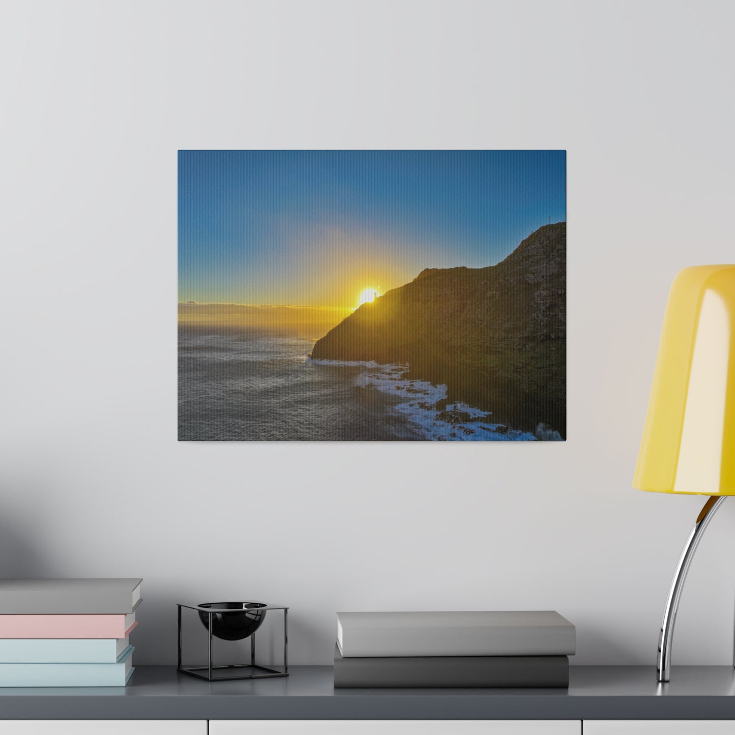 Sunrise Peaking Over Lighthouse