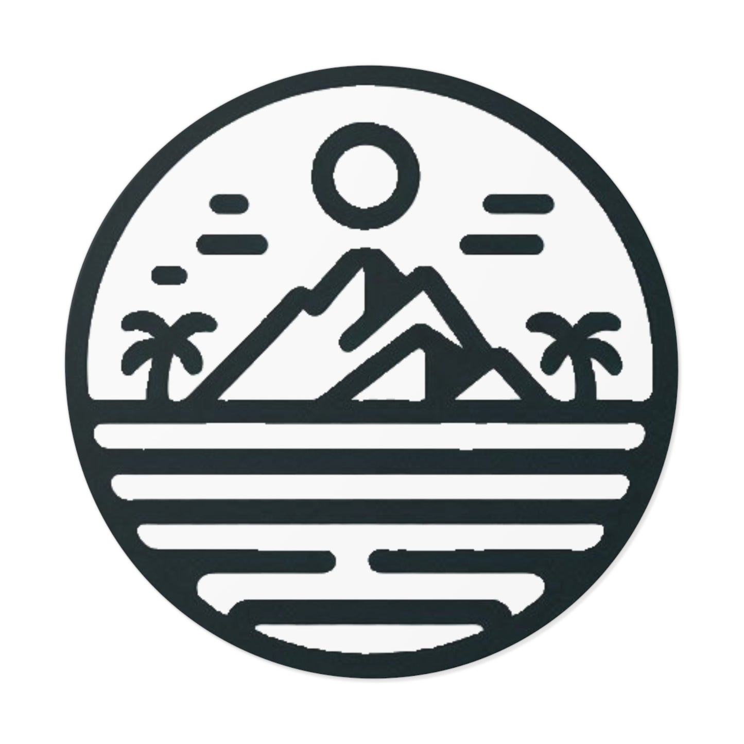 Pacific Islander Round Vinyl Stickers