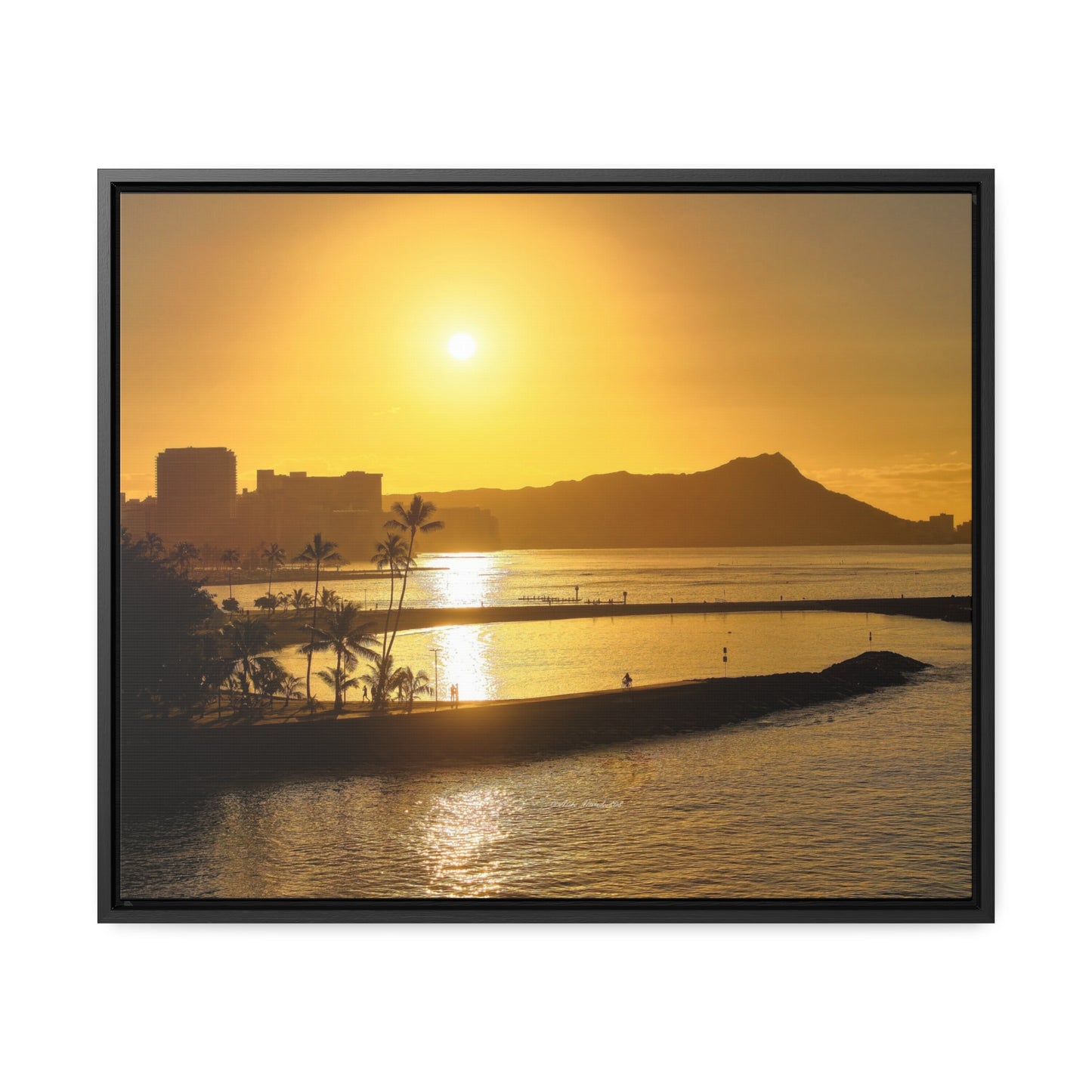 Morning Sunrise over Diamond Head Oahu Canvas