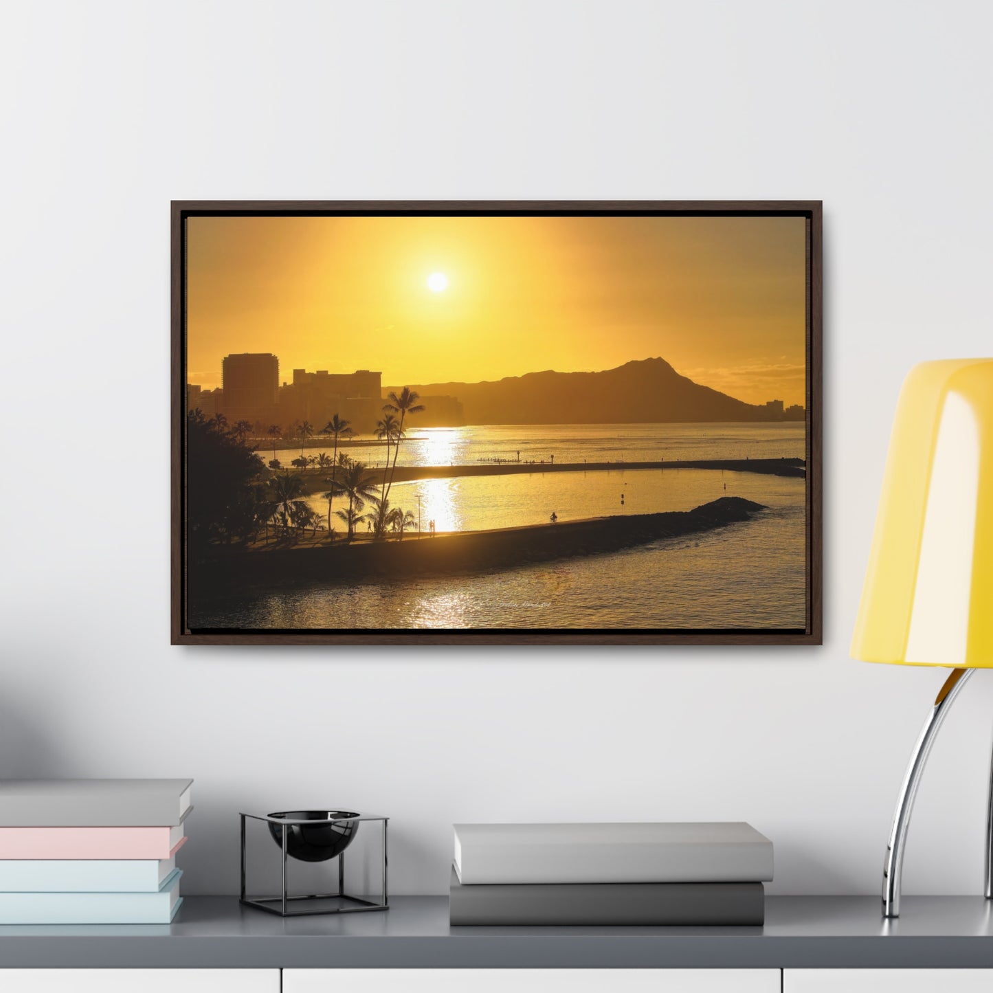 Morning Sunrise over Diamond Head Oahu Canvas