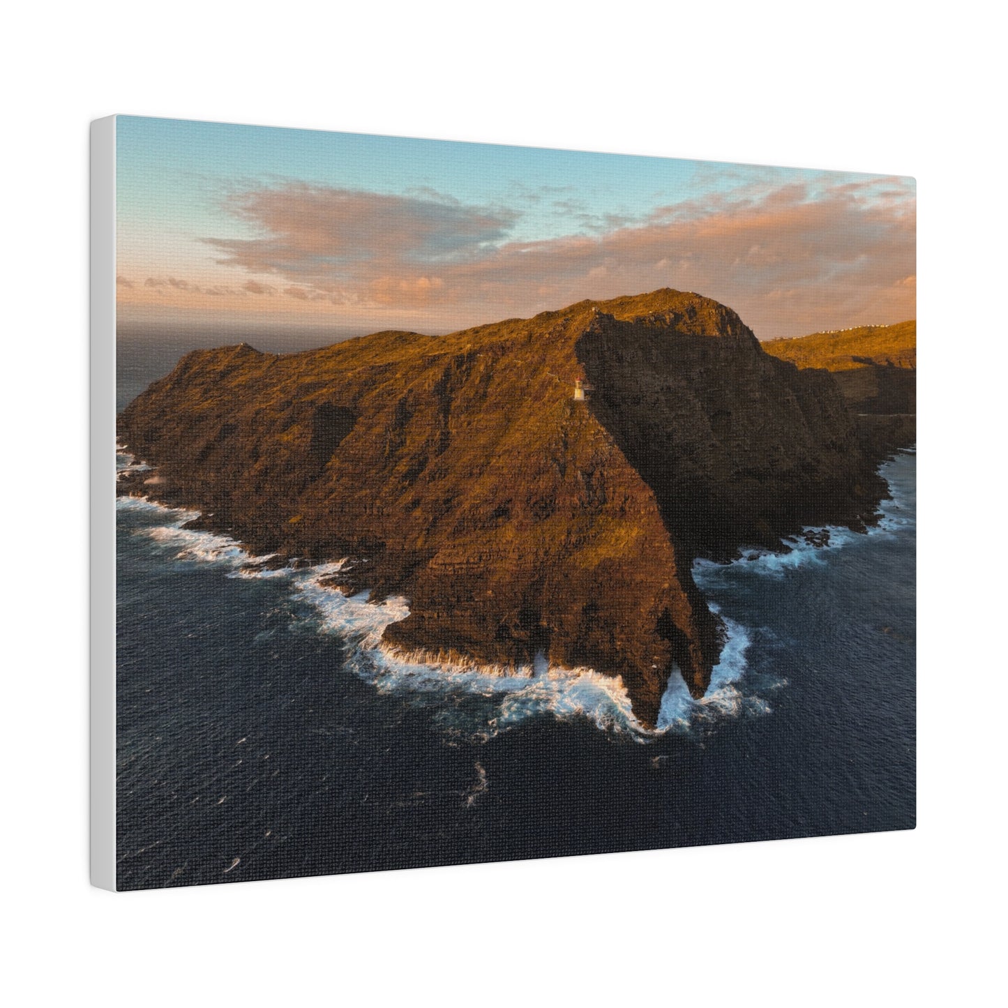 Oahu's Makapu'u Lighthouse Golden Hour Sunrise shot by Drone