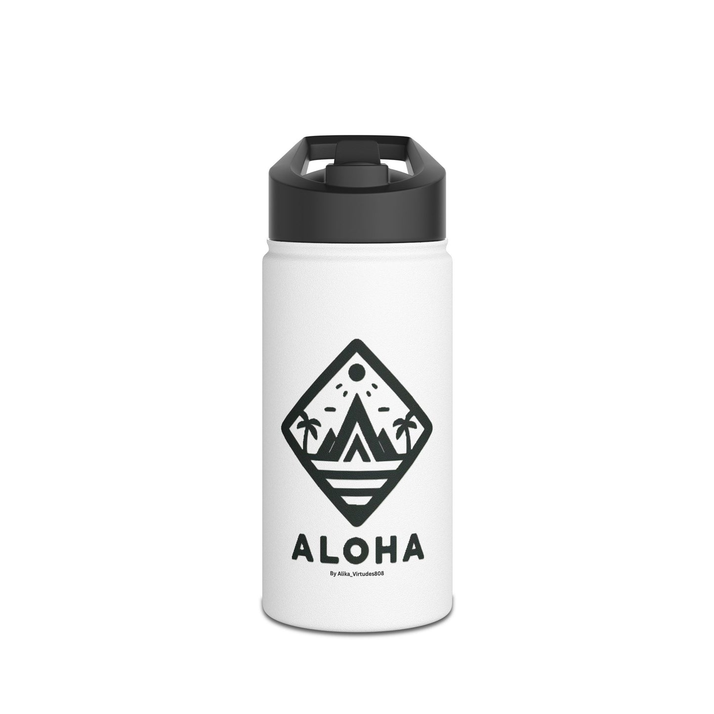 Aloha Stainless Steel Water Bottle, Standard Lid