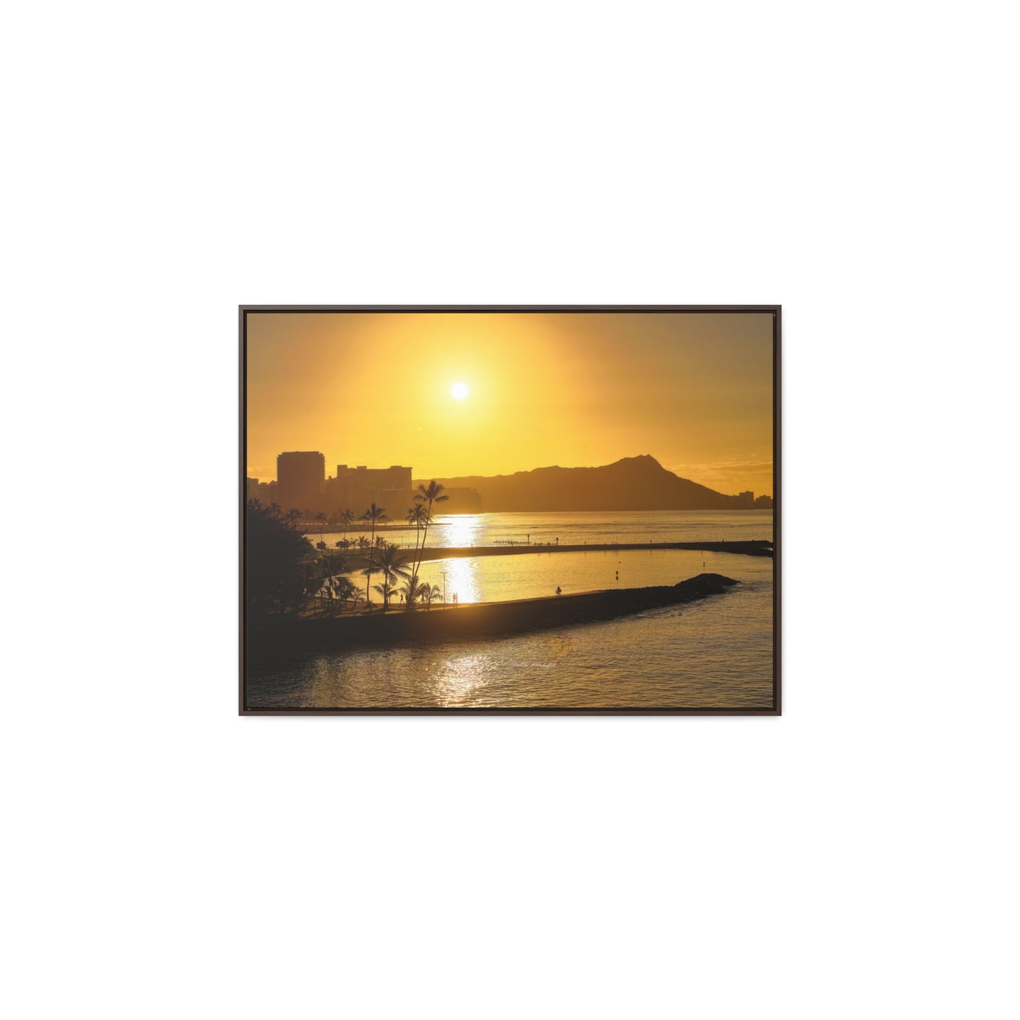 Morning Sunrise over Diamond Head Oahu Canvas