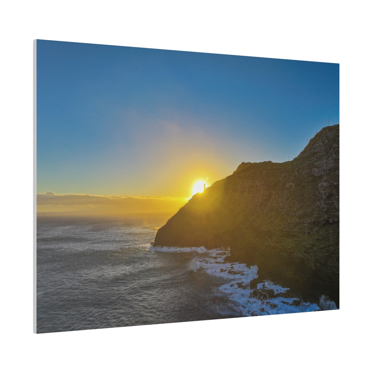 Sunrise Peaking Over Lighthouse