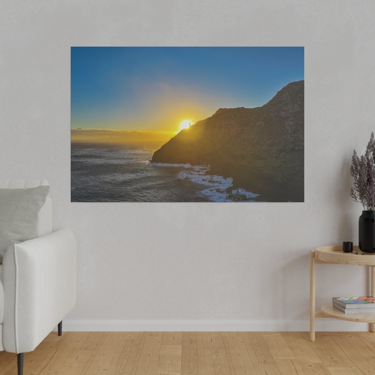 Sunrise Peaking Over Lighthouse