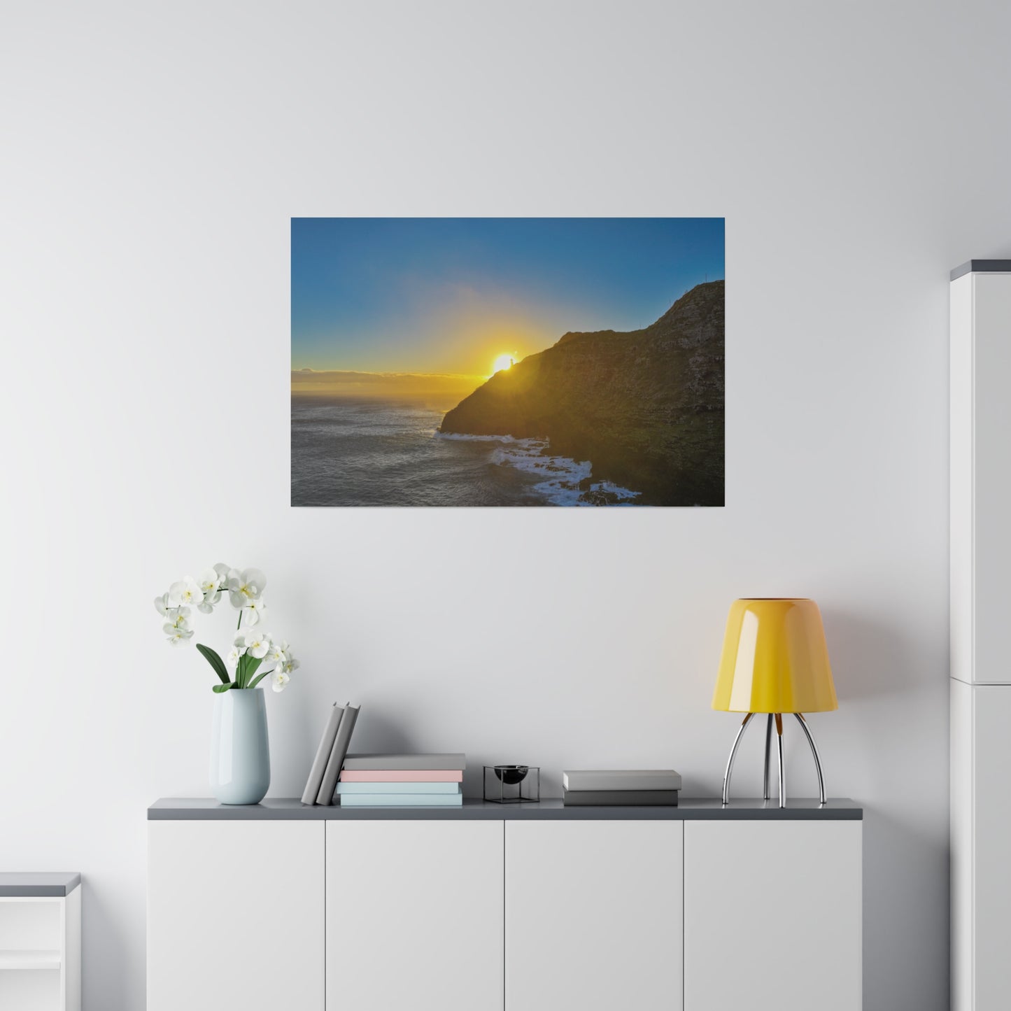 Sunrise Peaking Over Lighthouse
