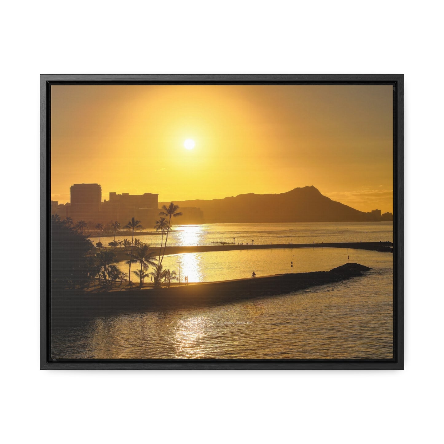 Morning Sunrise over Diamond Head Oahu Canvas