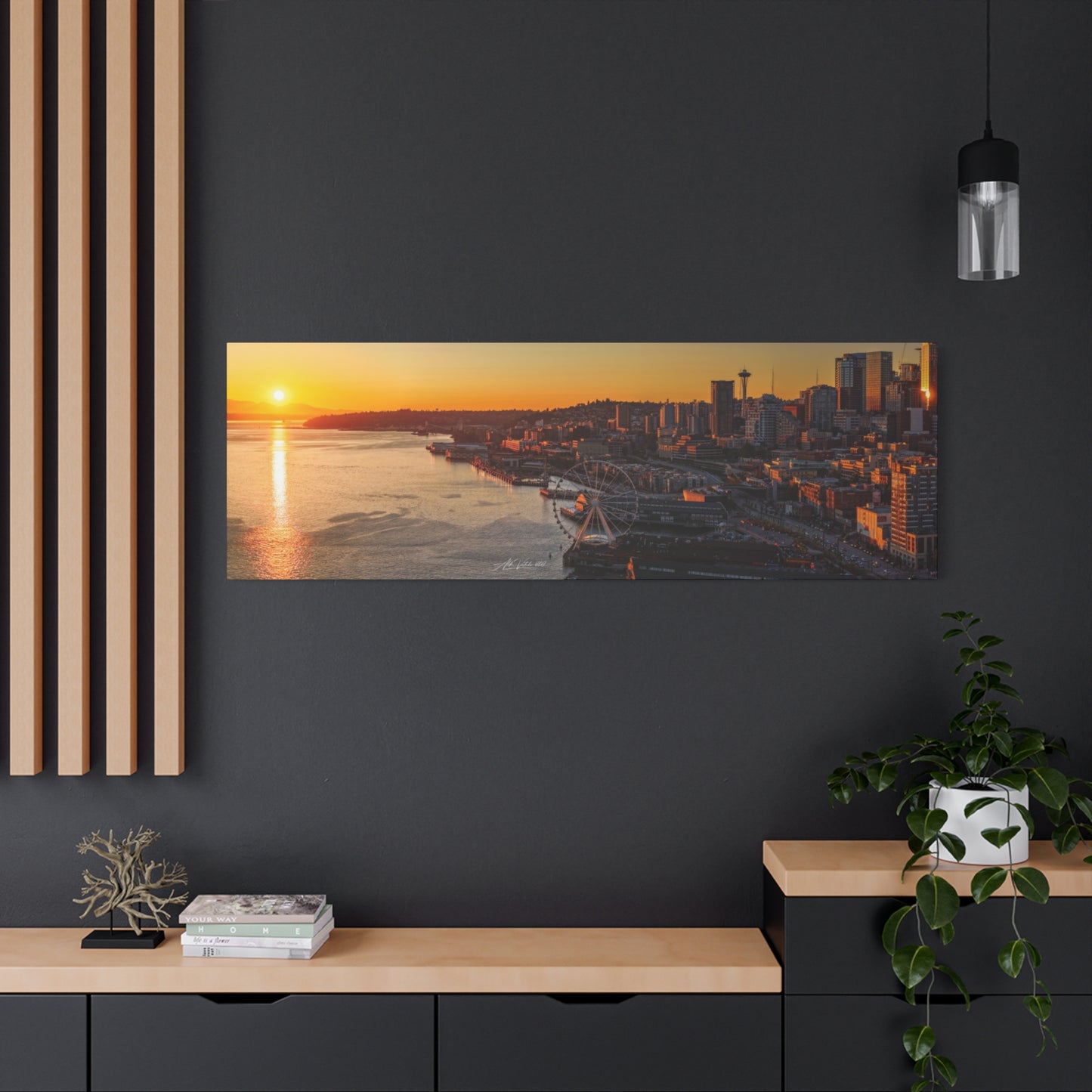 Canvas Print - Seattle Sunset Panoramic