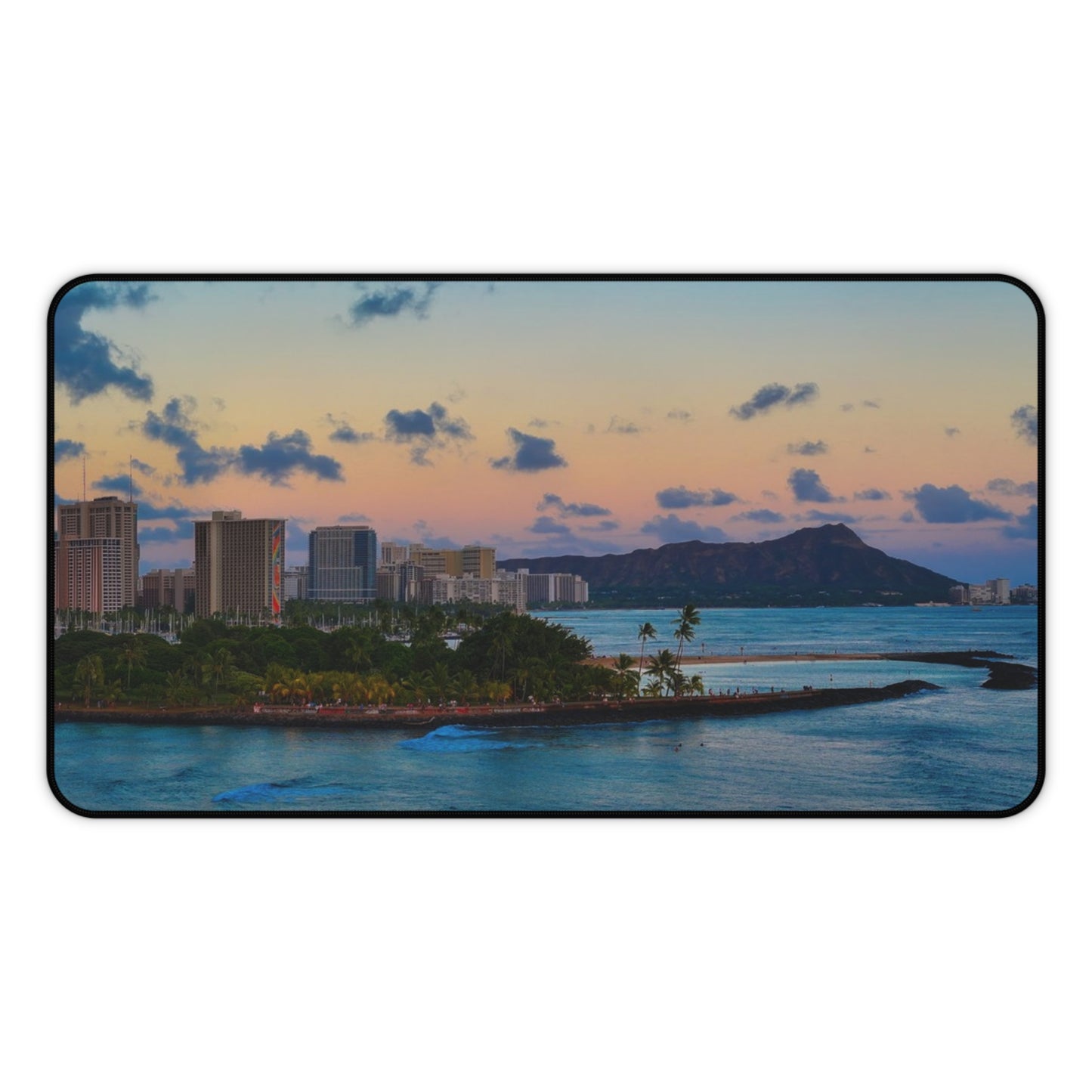 Sunset Diamond Head Desk Mat