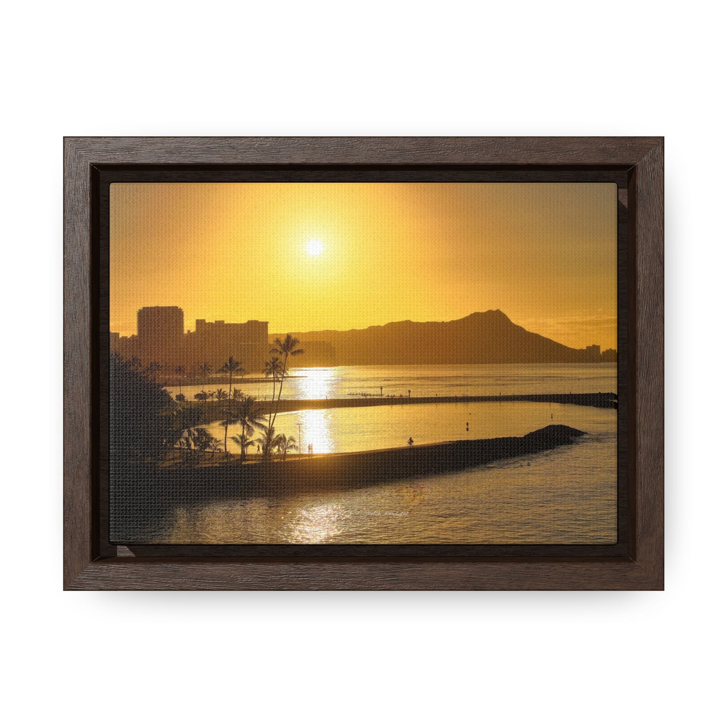 Morning Sunrise over Diamond Head Oahu Canvas
