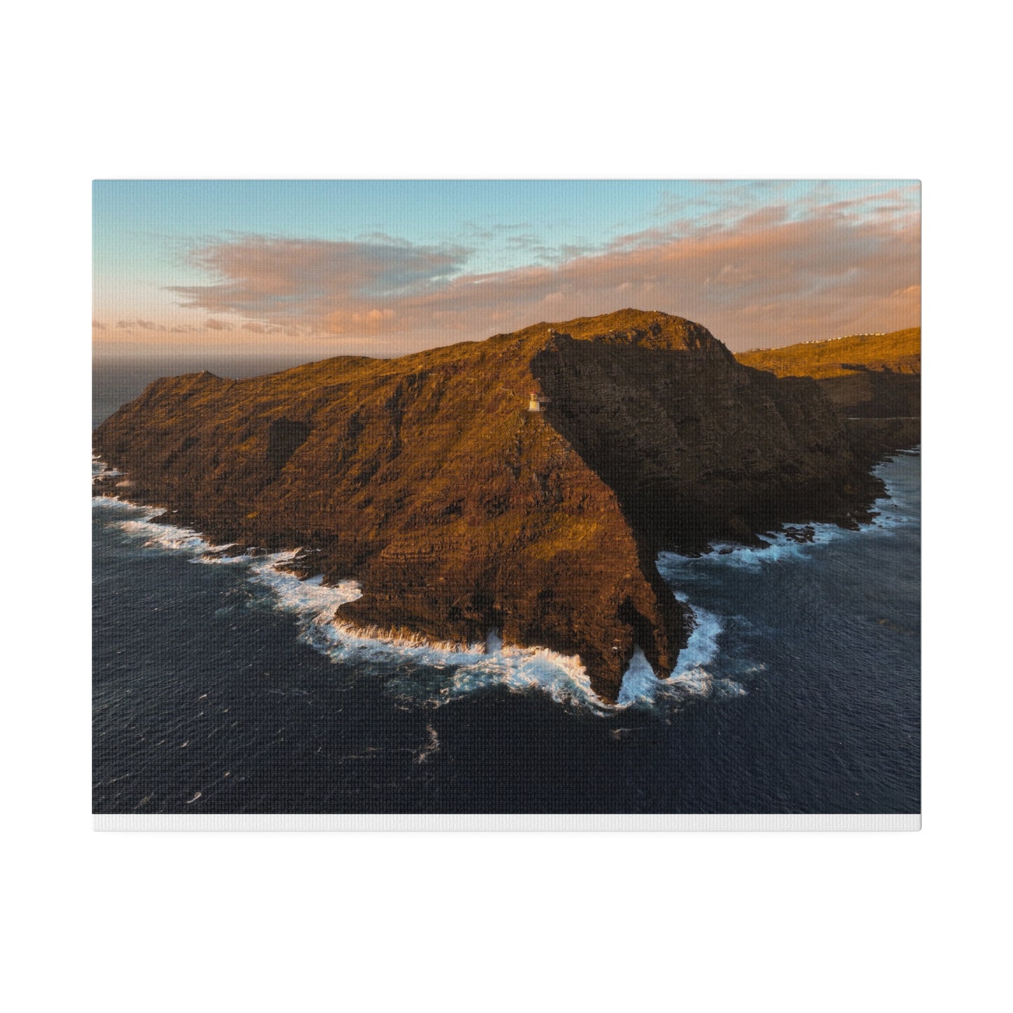 Oahu's Makapu'u Lighthouse Golden Hour Sunrise shot by Drone