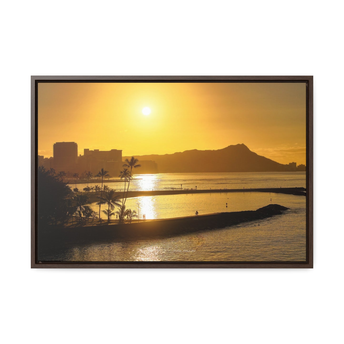 Morning Sunrise over Diamond Head Oahu Canvas