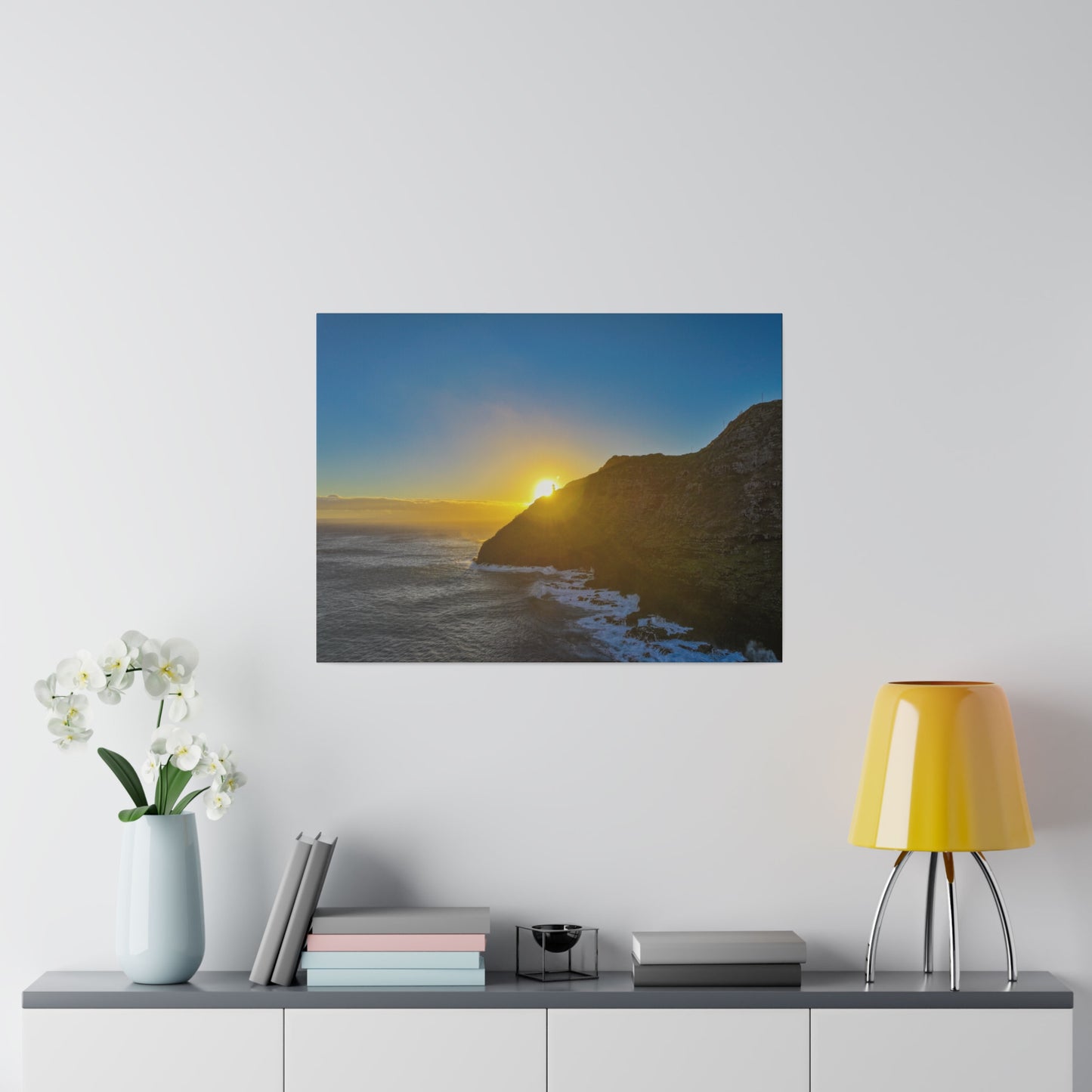 Sunrise Peaking Over Lighthouse