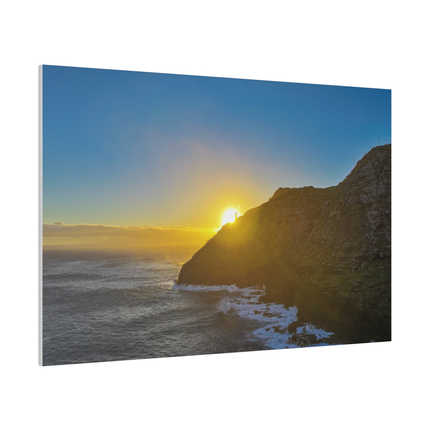 Sunrise Peaking Over Lighthouse