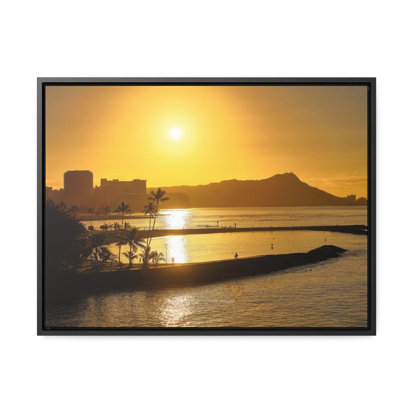 Morning Sunrise over Diamond Head Oahu Canvas