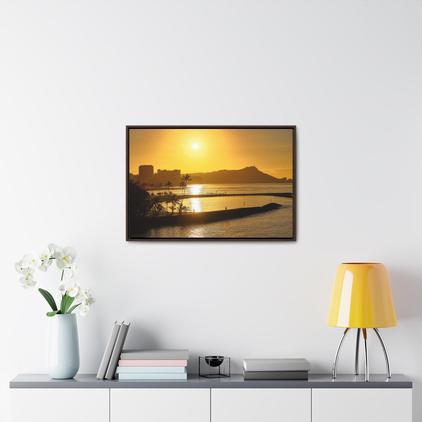 Morning Sunrise over Diamond Head Oahu Canvas