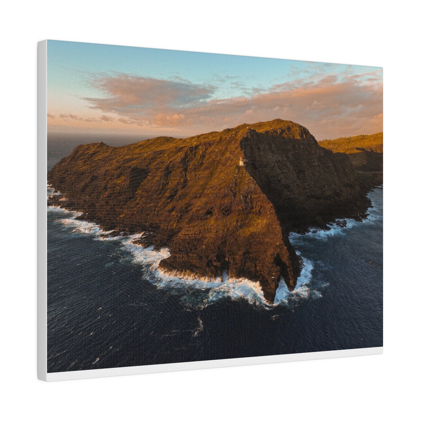 Oahu's Makapu'u Lighthouse Golden Hour Sunrise shot by Drone