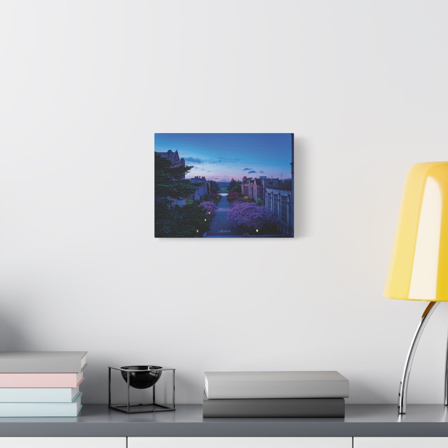 Cherry Blossom Dreams: Seattle's Mt. Rainier Canvas Wall Art
