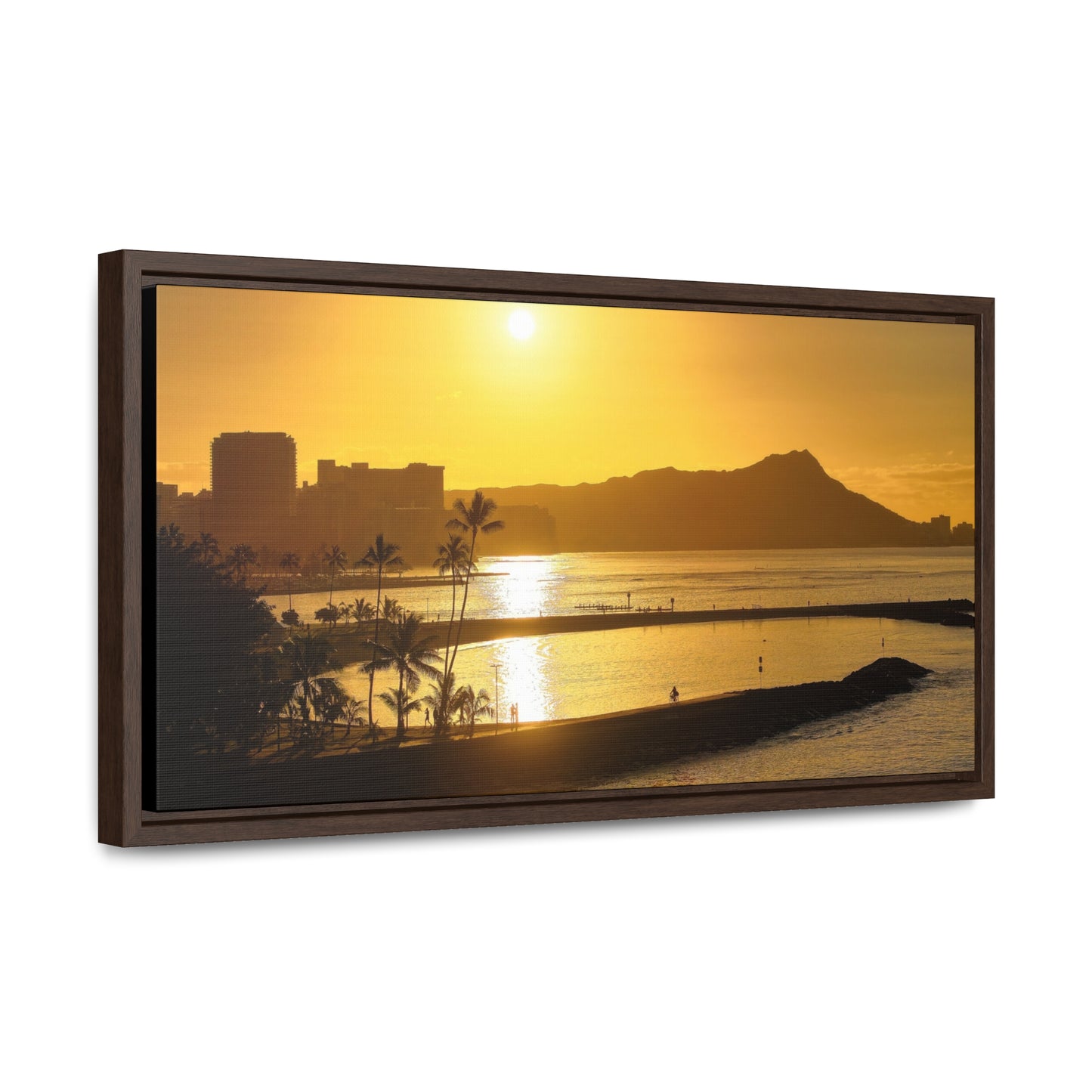 Morning Sunrise over Diamond Head Oahu Canvas