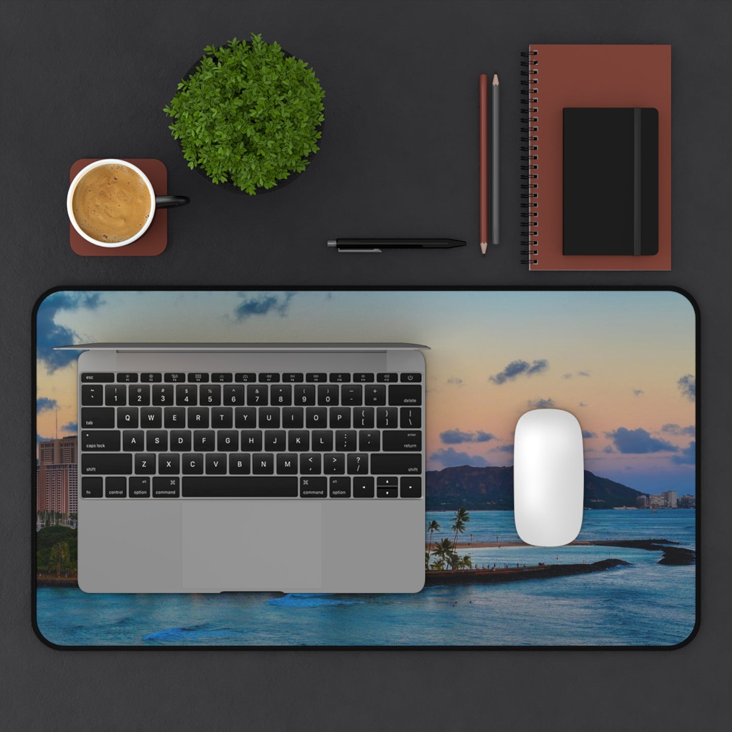 Sunset Diamond Head Desk Mat