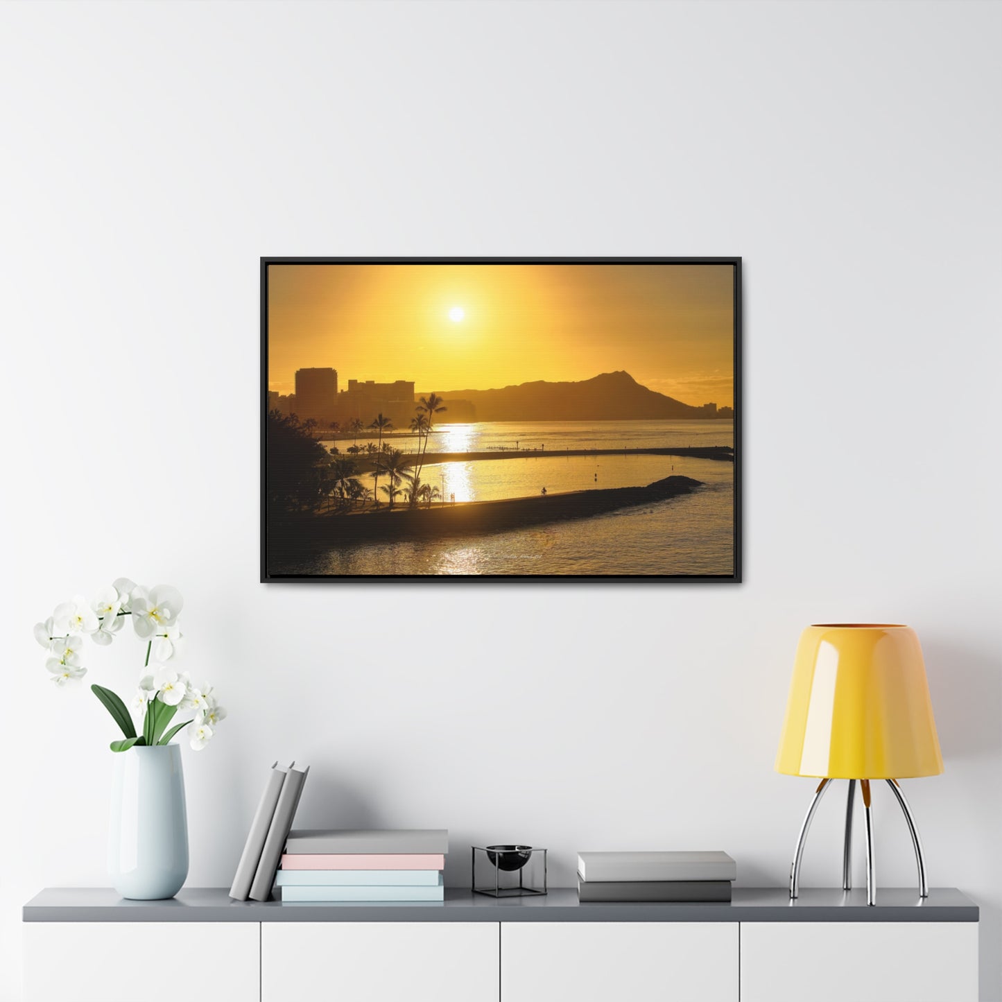 Morning Sunrise over Diamond Head Oahu Canvas