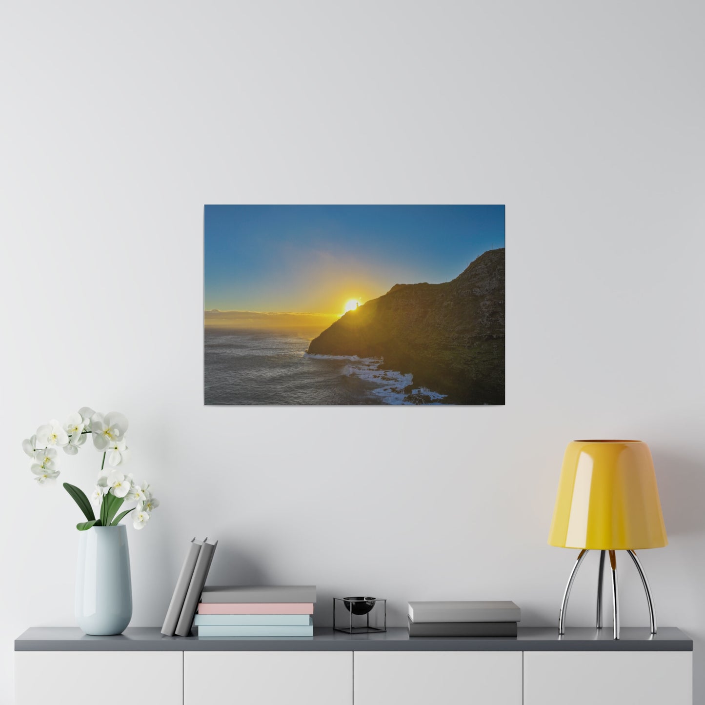 Sunrise Peaking Over Lighthouse