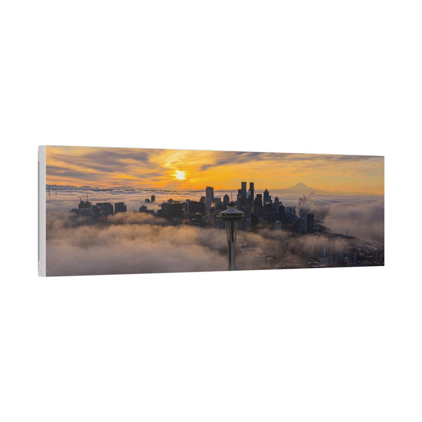 Seattle Skyline Above the Morning Fog