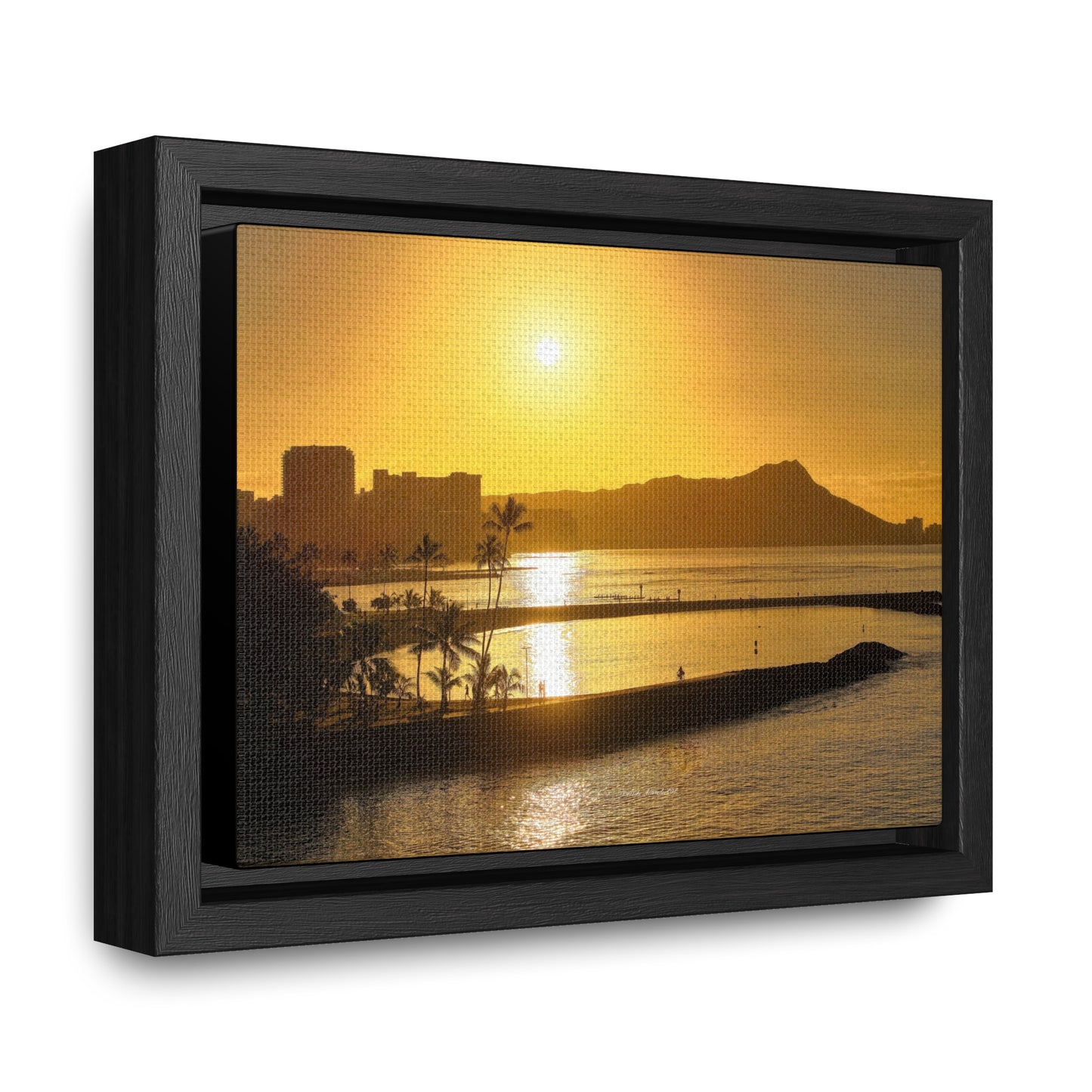 Morning Sunrise over Diamond Head Oahu Canvas