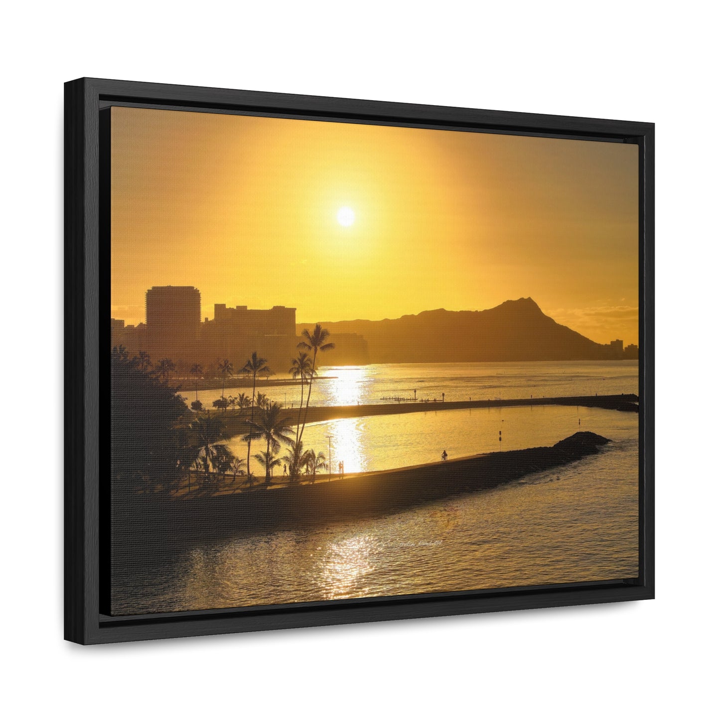 Morning Sunrise over Diamond Head Oahu Canvas