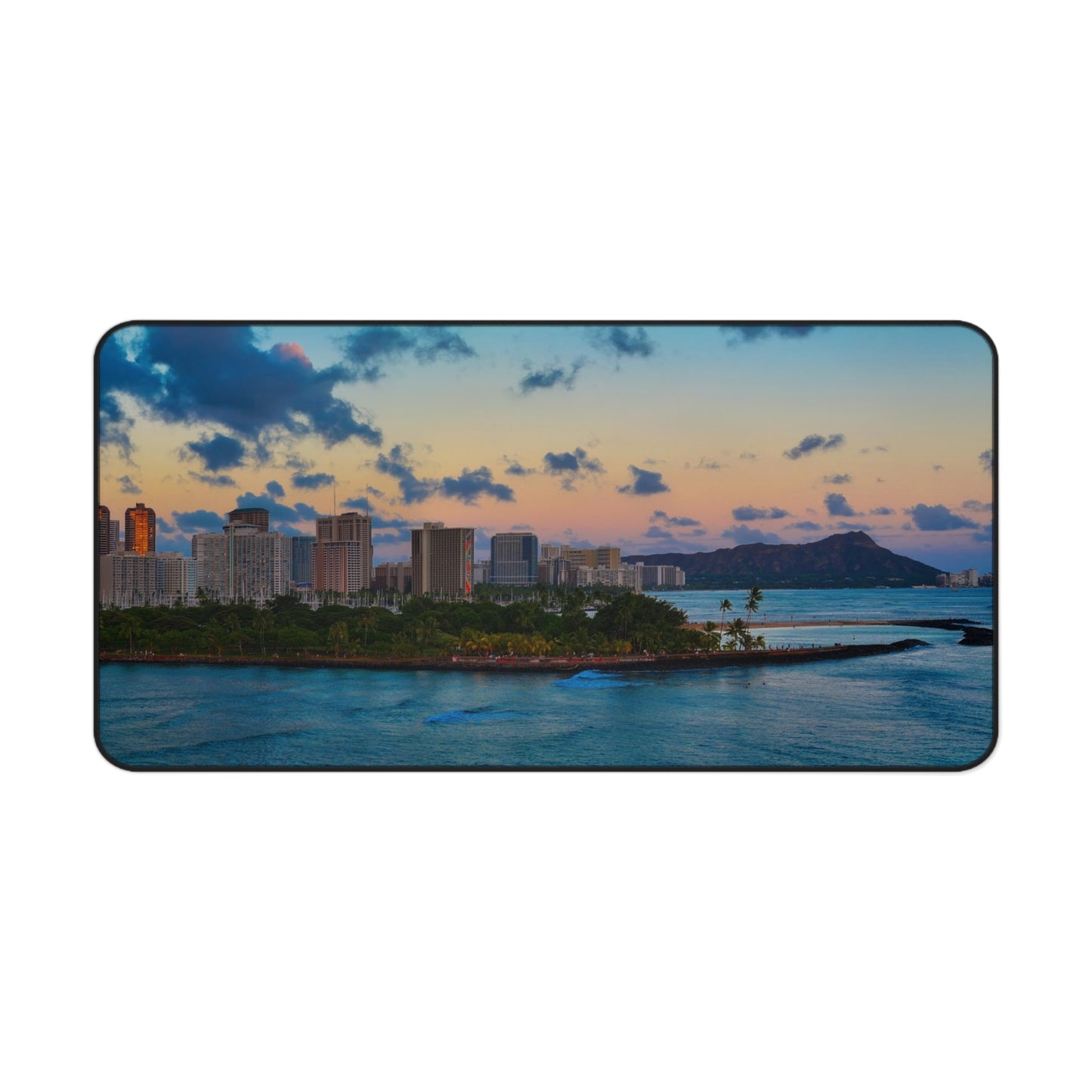 Sunset Diamond Head Desk Mat
