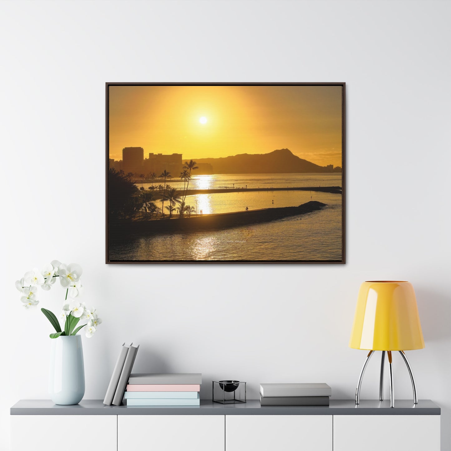 Morning Sunrise over Diamond Head Oahu Canvas